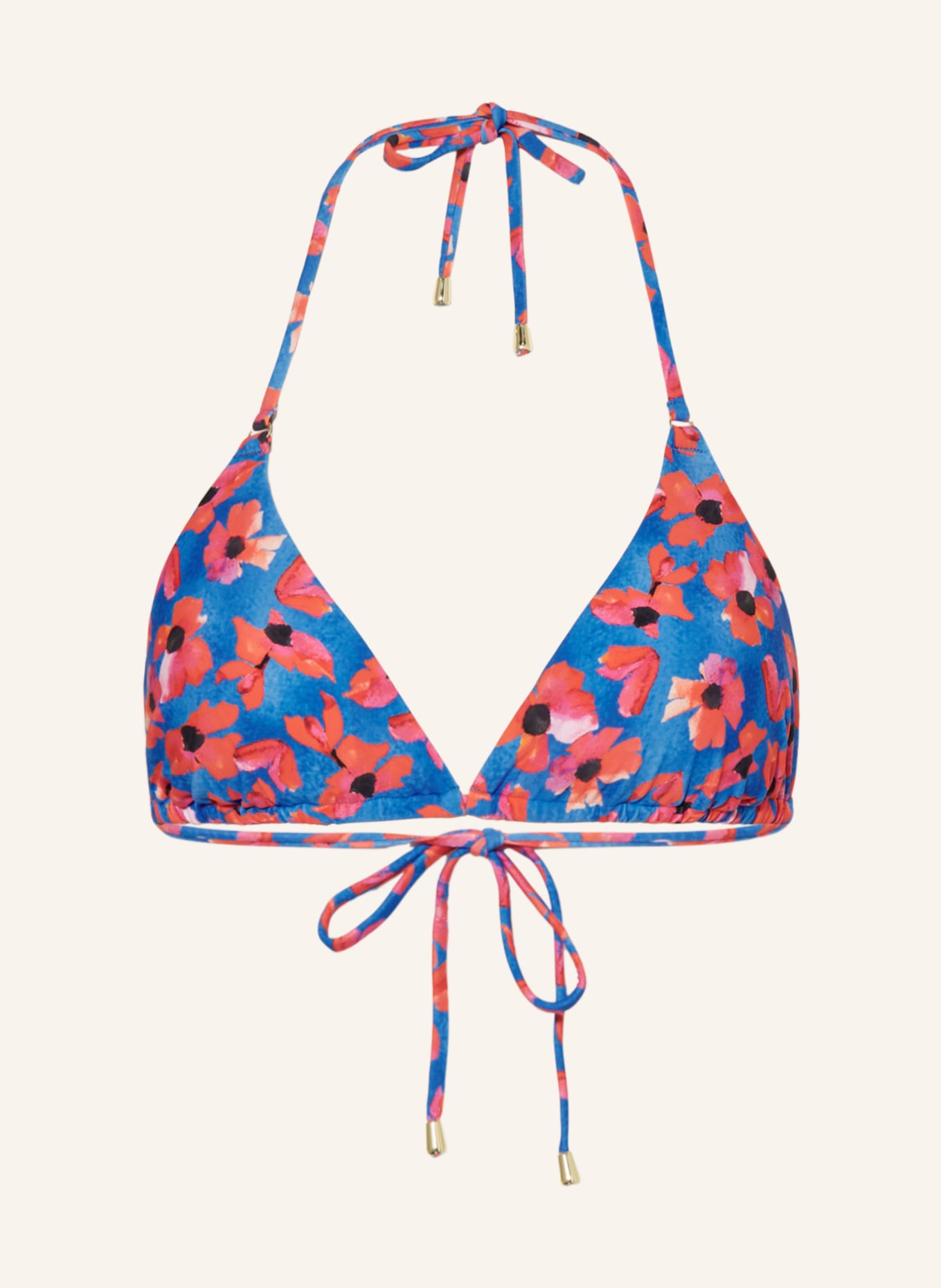 Hot Stuff Triangel-Bikini-Top, Farbe: BLAU/ ROT/ PINK (Bild 1)
