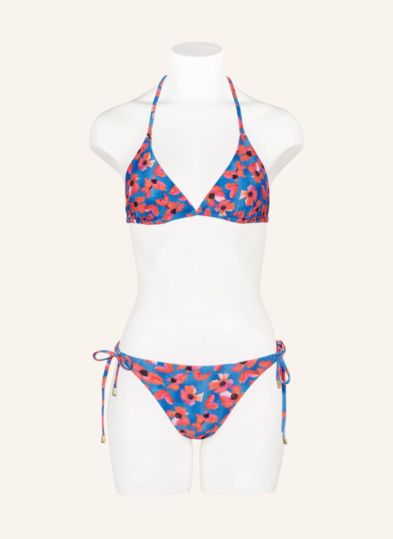 Hot Stuff Triangle bikini top, Color: BLUE/ RED/ PINK (Image 2)