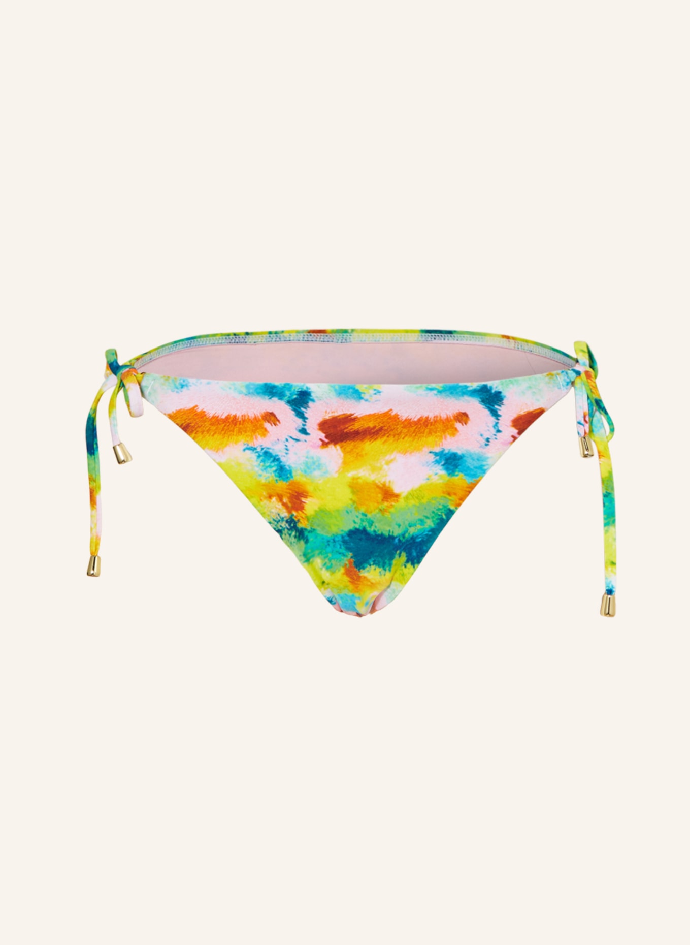 Hot Stuff Triangle bikini bottoms, Color: PINK/ LIGHT GREEN/ YELLOW (Image 1)