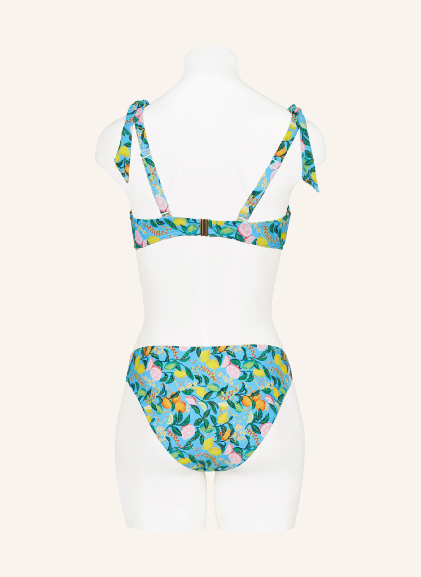 Hot Stuff Bralette bikini top, Color: LIGHT BLUE/ GREEN/ YELLOW (Image 3)