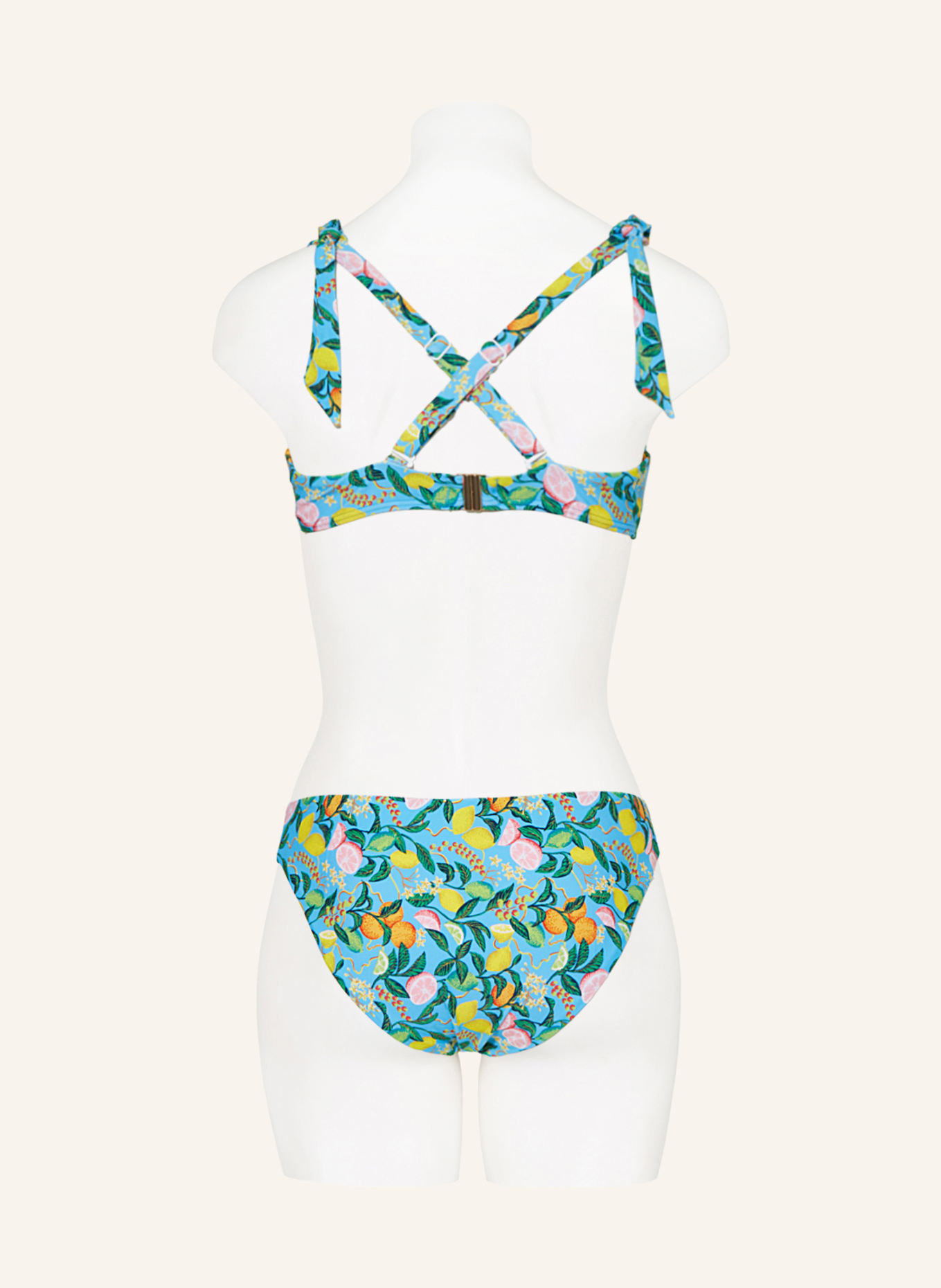 Hot Stuff Bralette bikini top, Color: LIGHT BLUE/ GREEN/ YELLOW (Image 4)