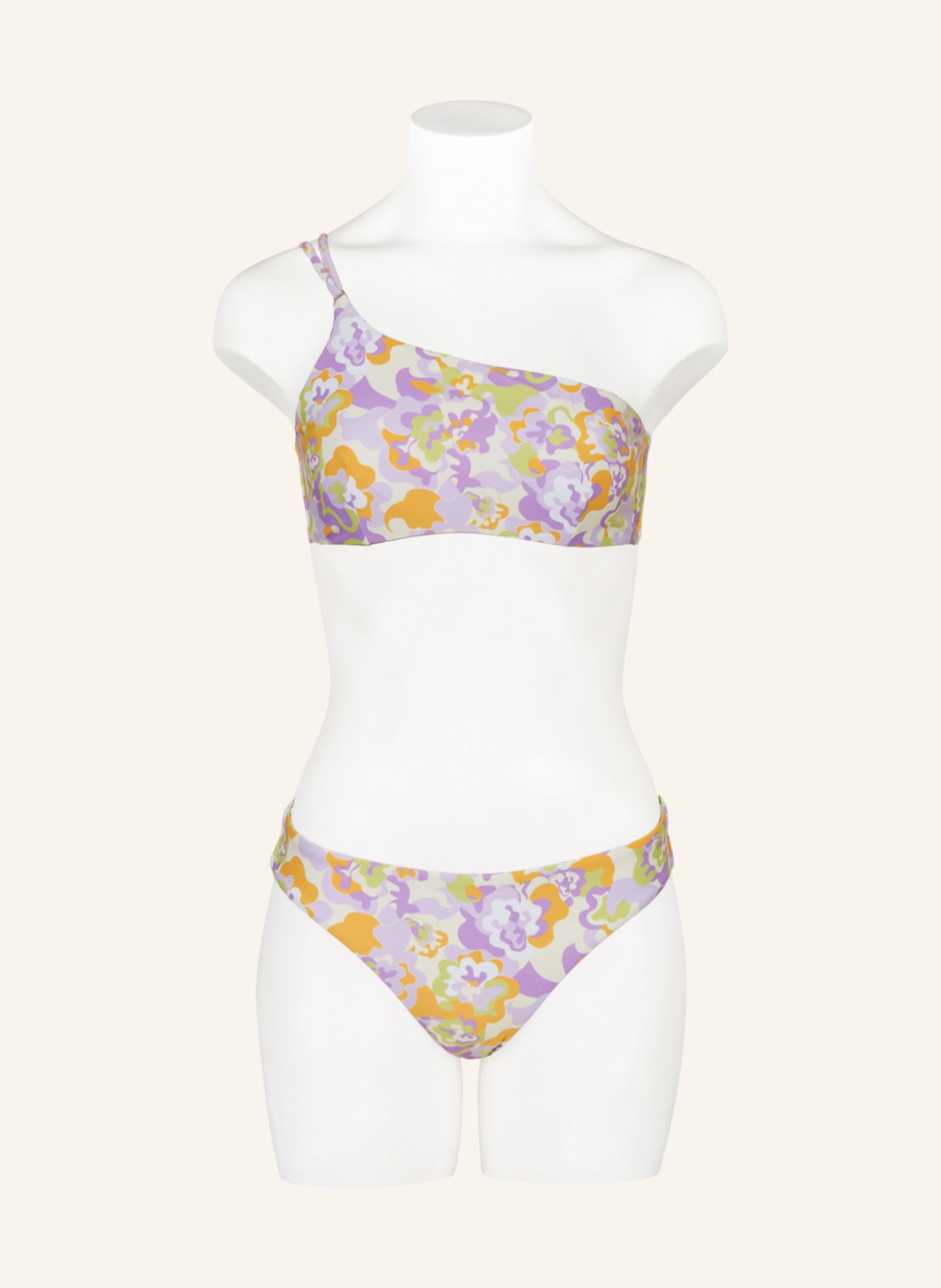 Hot Stuff One-shoulder bikini top, Color: LIGHT PURPLE/ LIGHT GREEN/ DARK YELLOW (Image 2)