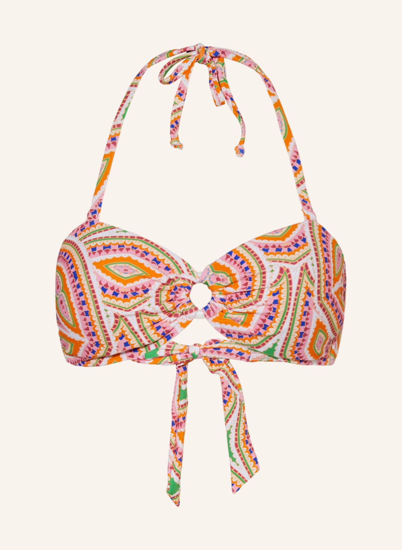 Hot Stuff Bandeau bikini top, Color: ORANGE/ PINK (Image 1)