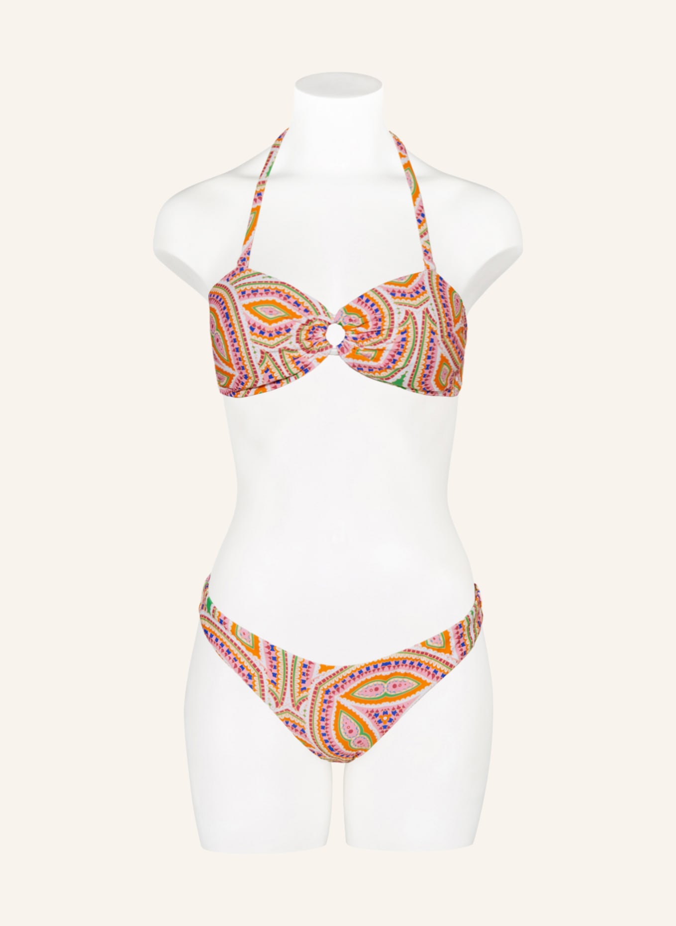 Hot Stuff Bandeau bikini top, Color: ORANGE/ PINK (Image 2)
