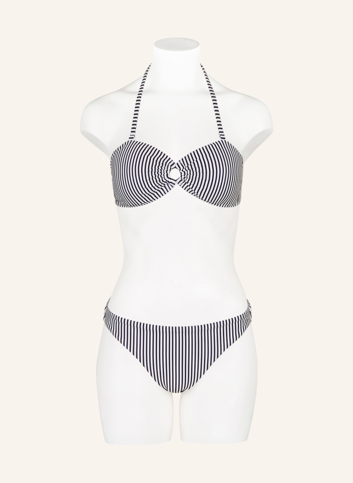 Hot Stuff Basic-Bikini-Hose, Farbe: WEISS/ DUNKELBLAU (Bild 2)