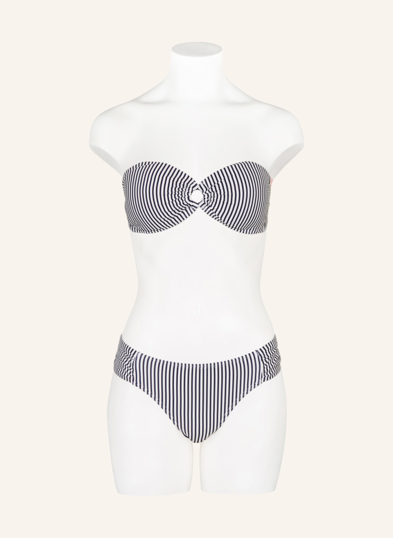 Hot Stuff Balconette bikini top, Color: WHITE/ DARK BLUE (Image 4)