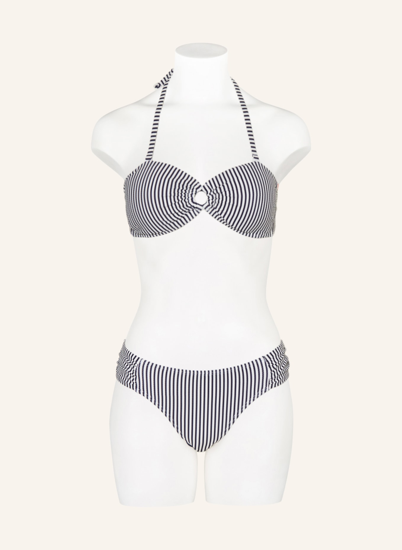 Hot Stuff Basic bikini bottoms, Color: WHITE/ DARK BLUE (Image 2)
