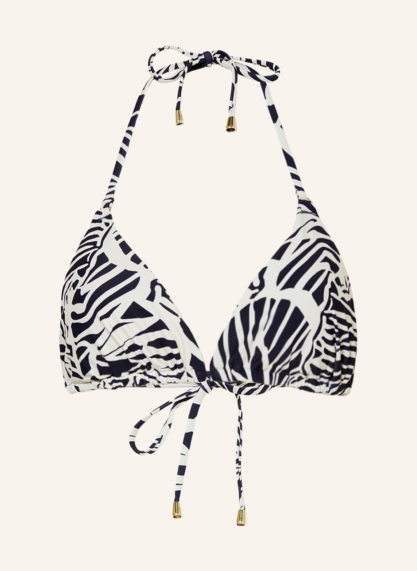 Hot Stuff Triangel-Bikini-Top, Farbe: DUNKELBLAU/ ECRU (Bild 1)