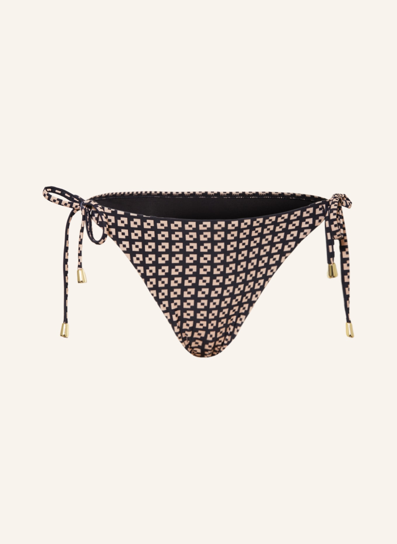 Hot Stuff Triangel-Bikini-Hose, Farbe: SCHWARZ/ BEIGE (Bild 1)