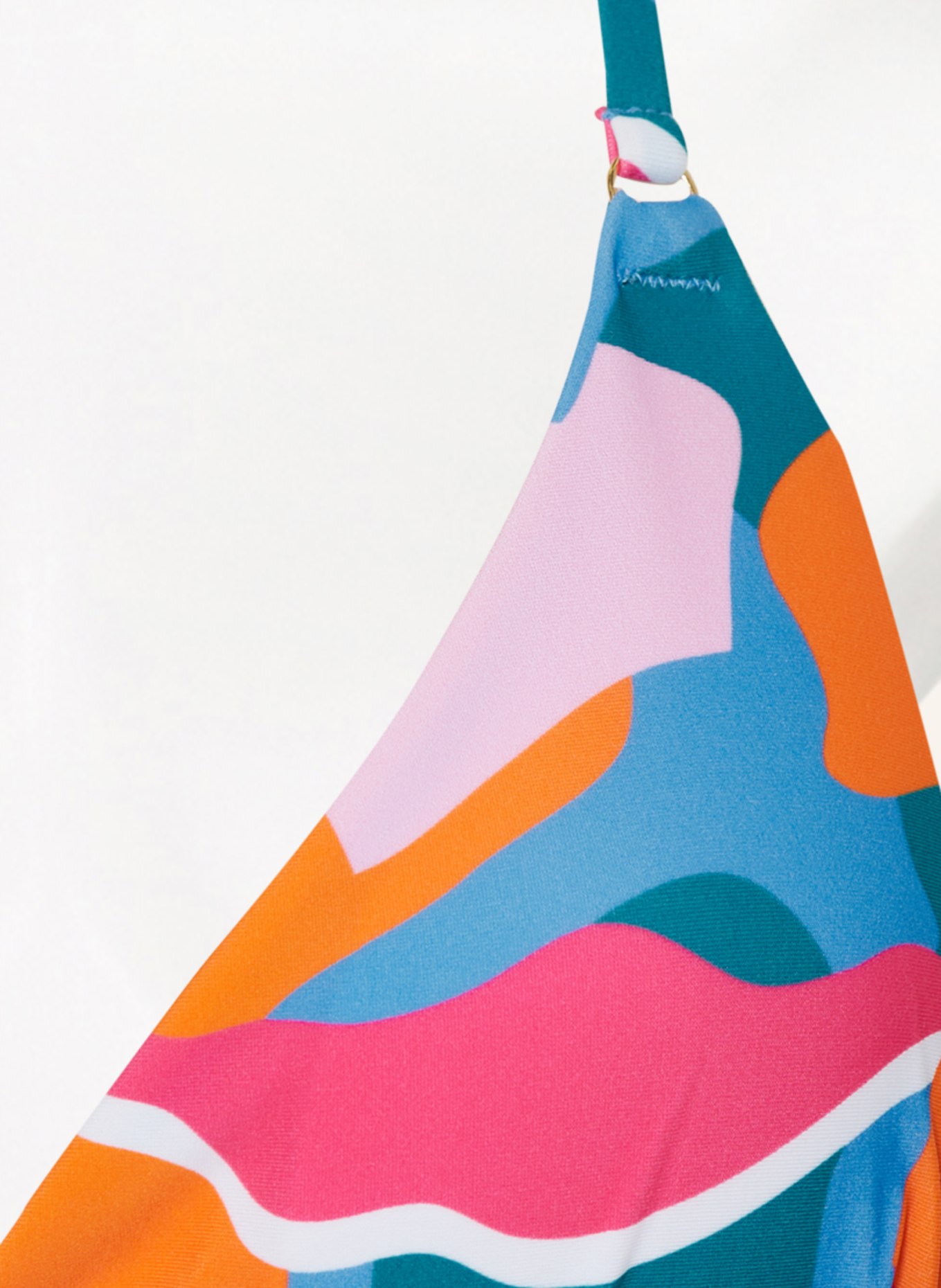 Hot Stuff Triangel-Bikini-Top, Farbe: HELLBLAU/ PINK/ ORANGE (Bild 4)