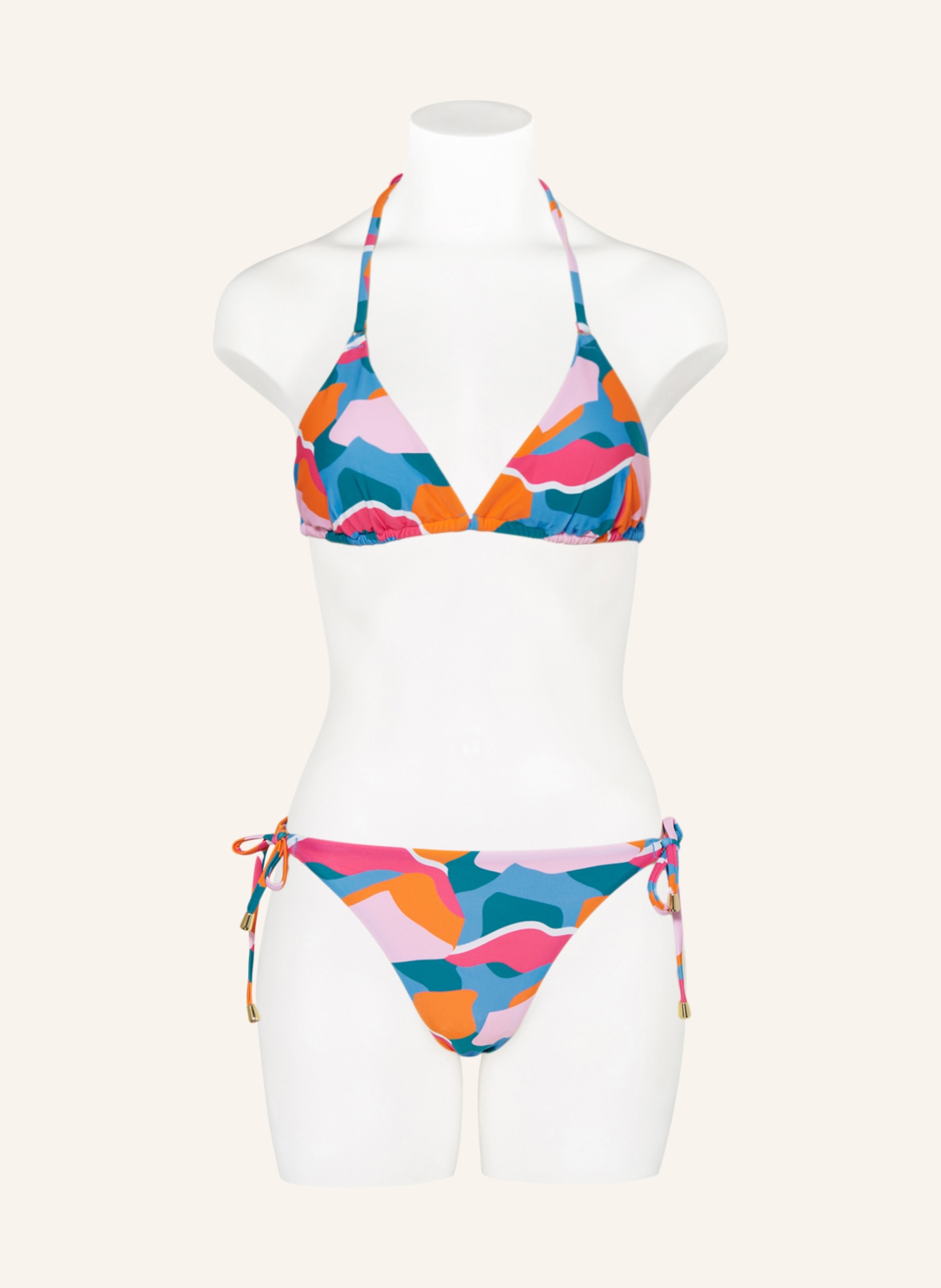 Hot Stuff Triangel-Bikini-Hose, Farbe: PINK/ HELLBLAU/ ORANGE (Bild 2)