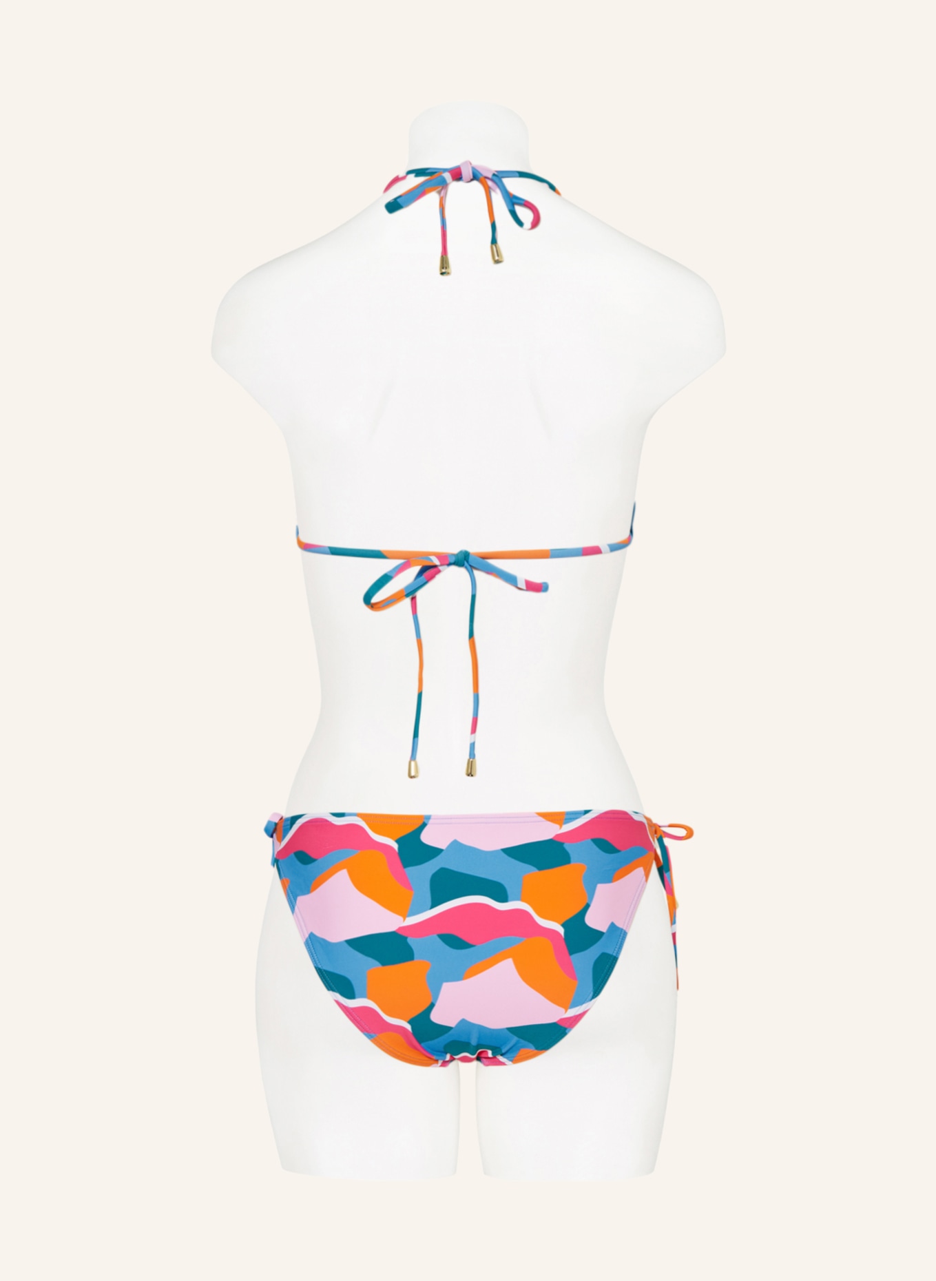 Hot Stuff Triangel-Bikini-Hose, Farbe: PINK/ HELLBLAU/ ORANGE (Bild 3)