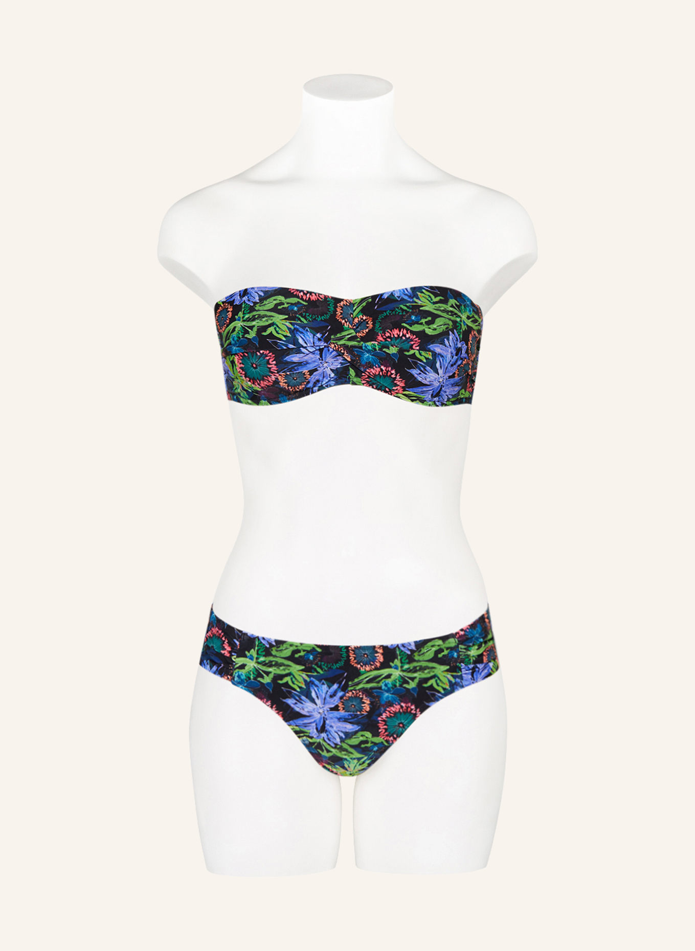 Hot Stuff Bandeau-Bikini-Top, Farbe: SCHWARZ/ GRÜN/ LILA (Bild 4)