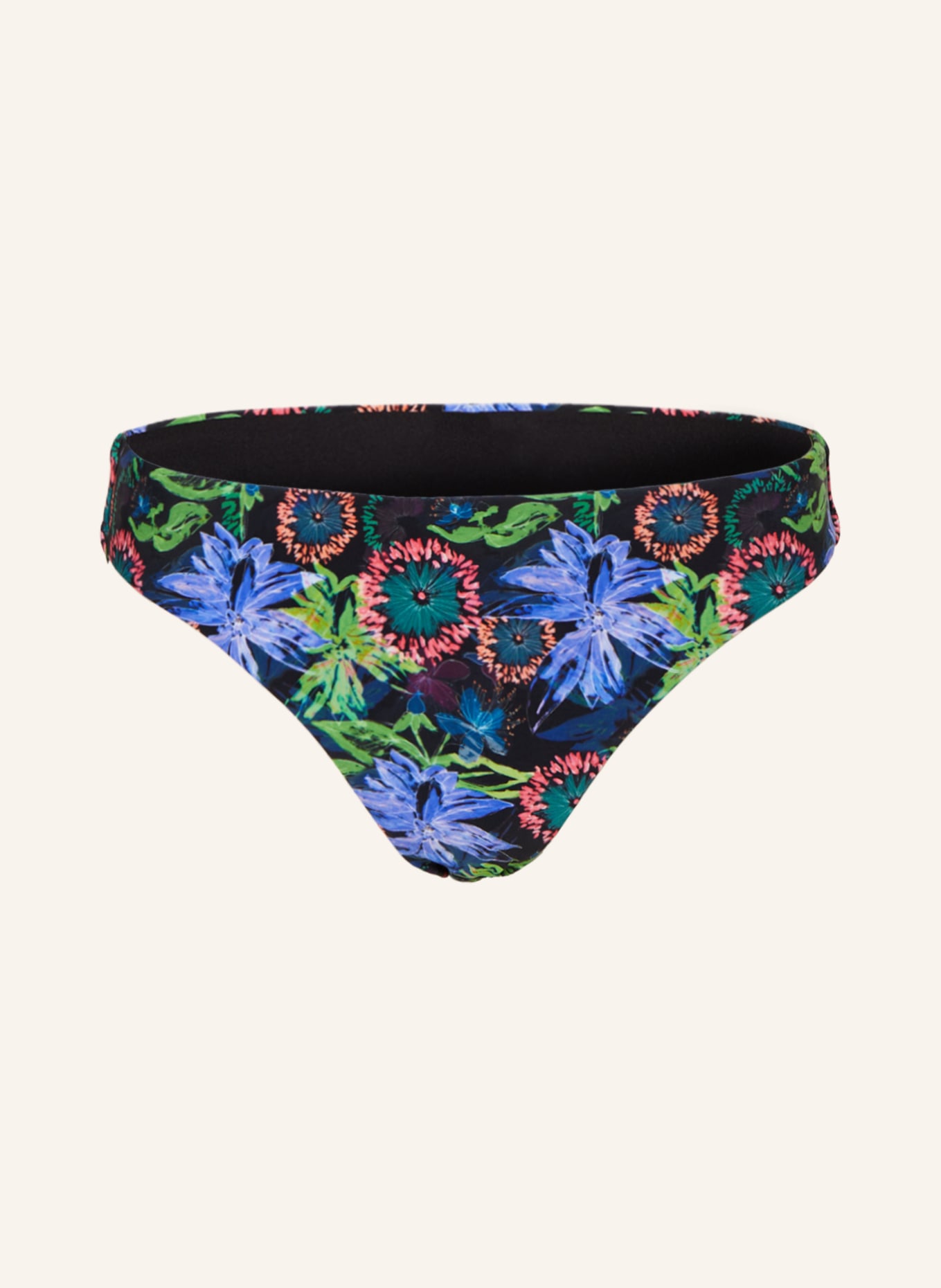 Hot Stuff Basic bikini bottoms, Color: BLACK/ GREEN/ PURPLE (Image 1)