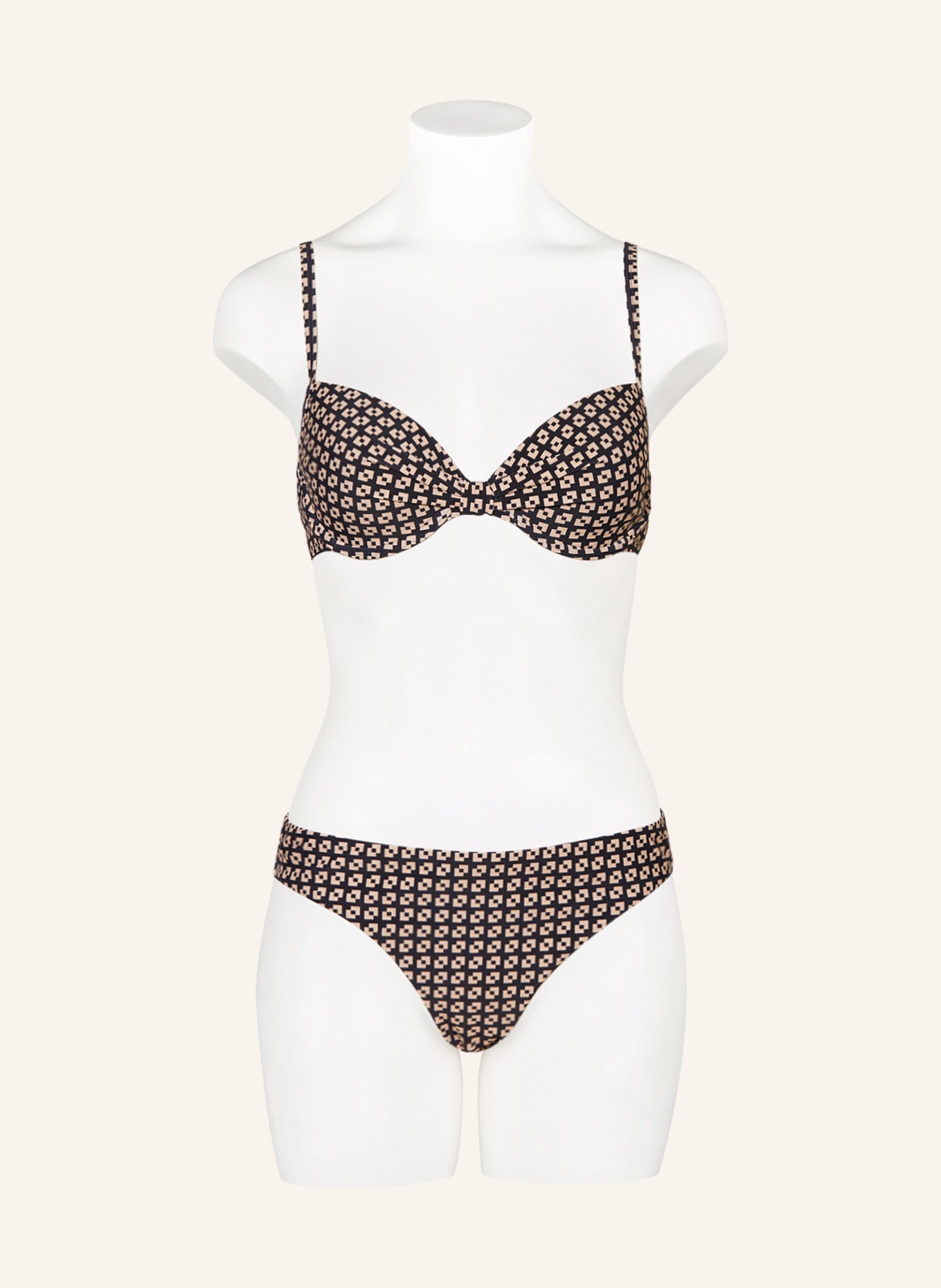 Hot Stuff Push-up bikini top, Color: BLACK/ BEIGE (Image 2)