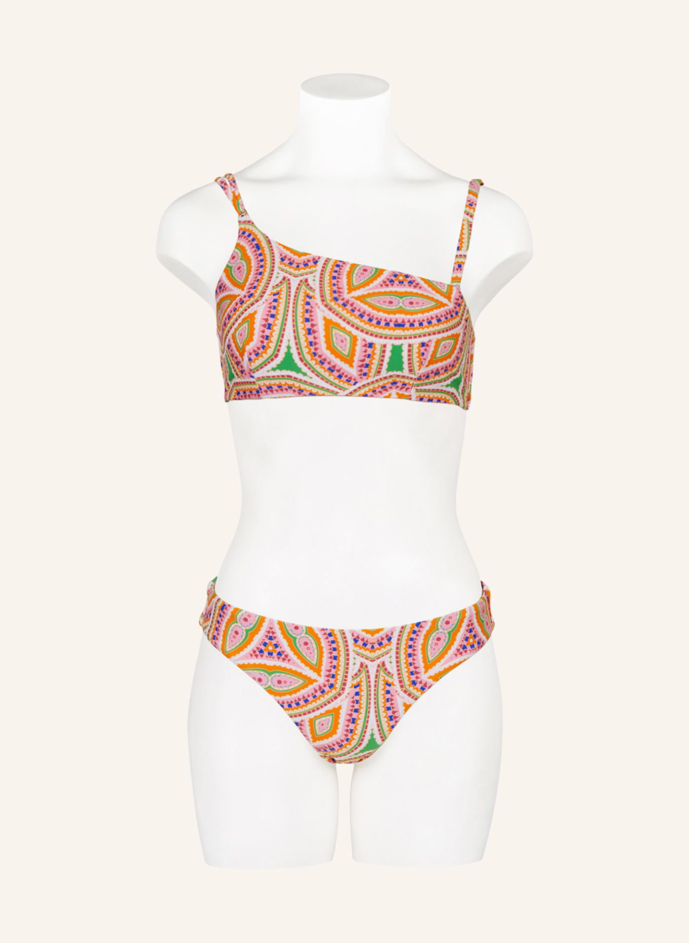 Hot Stuff Bandeau-Bikini-Top, Farbe: ORANGE/ ROSA/ HELLGRÜN (Bild 4)