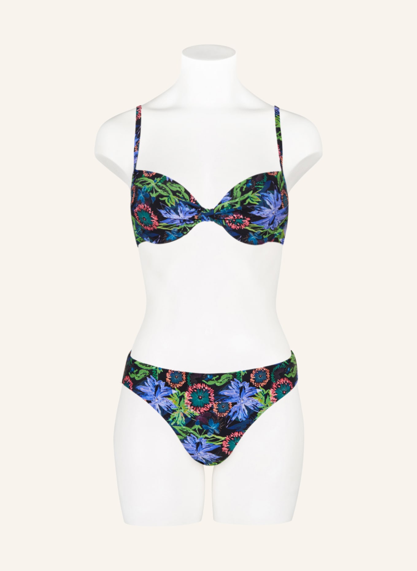 Hot Stuff Push-up bikini top, Color: BLACK/ GREEN/ PURPLE (Image 2)