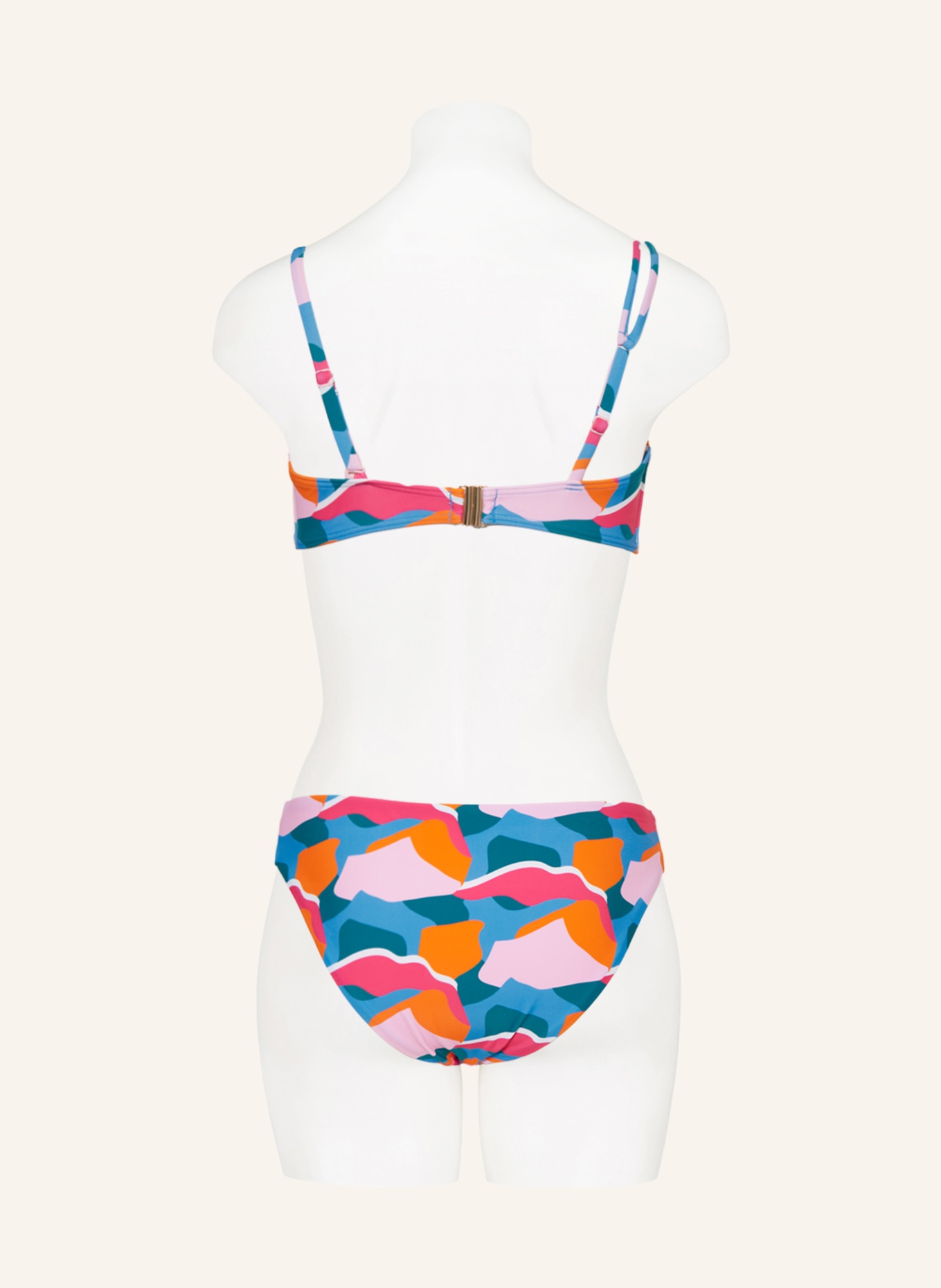 Hot Stuff One-shoulder bikini top, Color: LIGHT BLUE/ PINK/ ORANGE (Image 5)