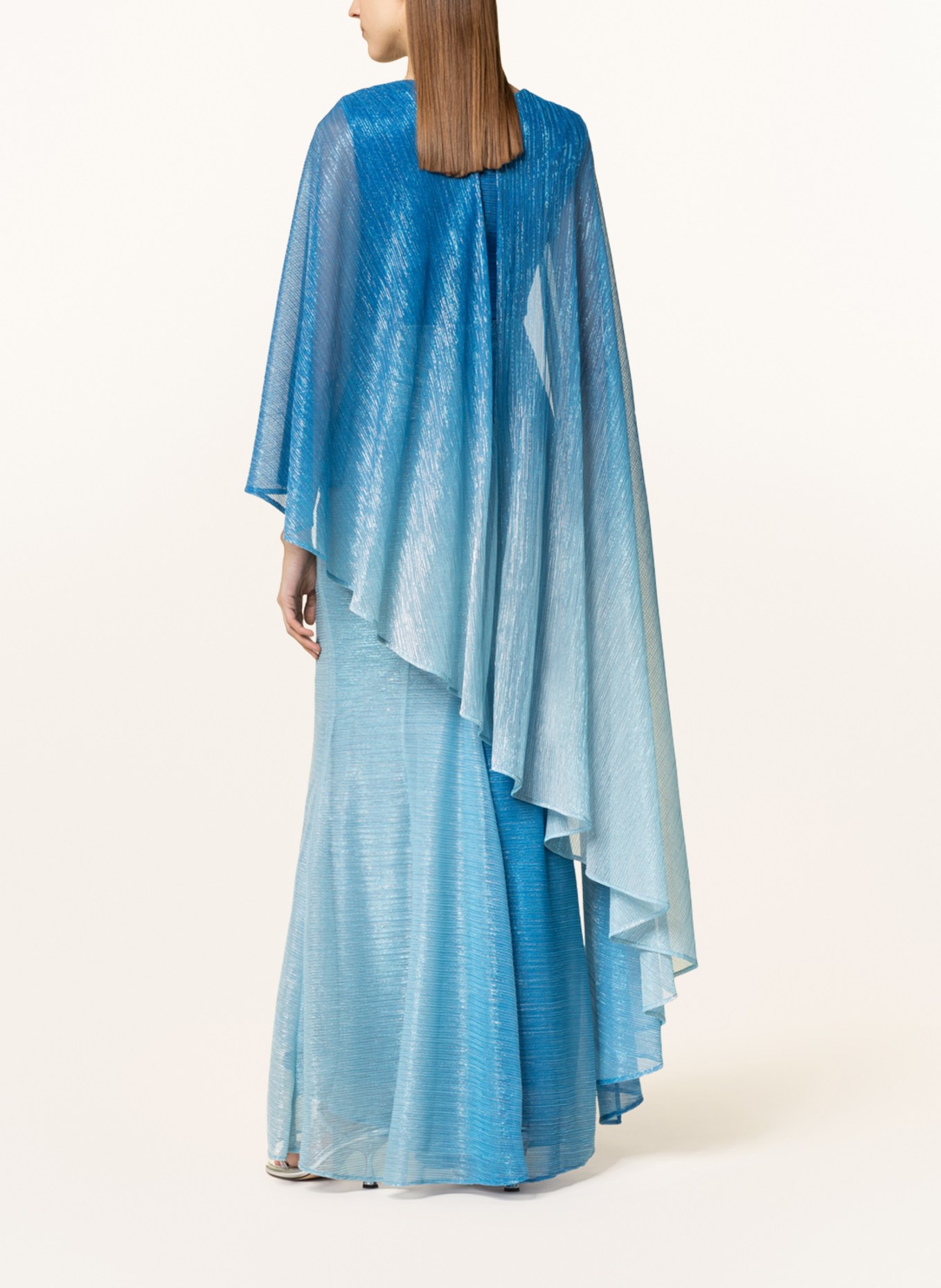 TALBOT RUNHOF Evening dress with glitter thread, Color: LIGHT BLUE/ BLUE (Image 3)