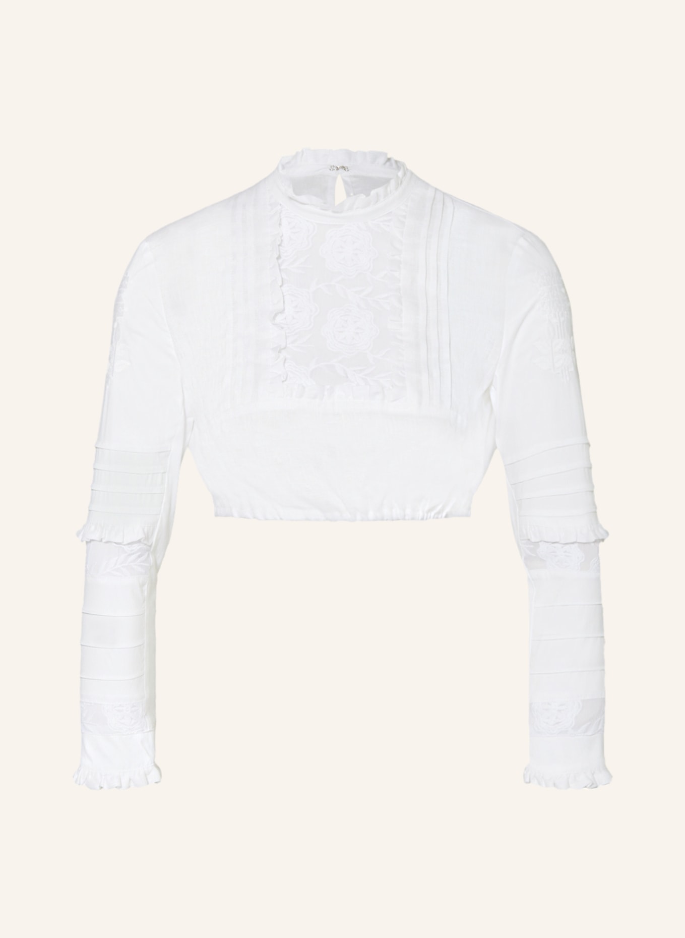 SPORTALM Dirndl blouse made of linen, Color: WHITE (Image 1)