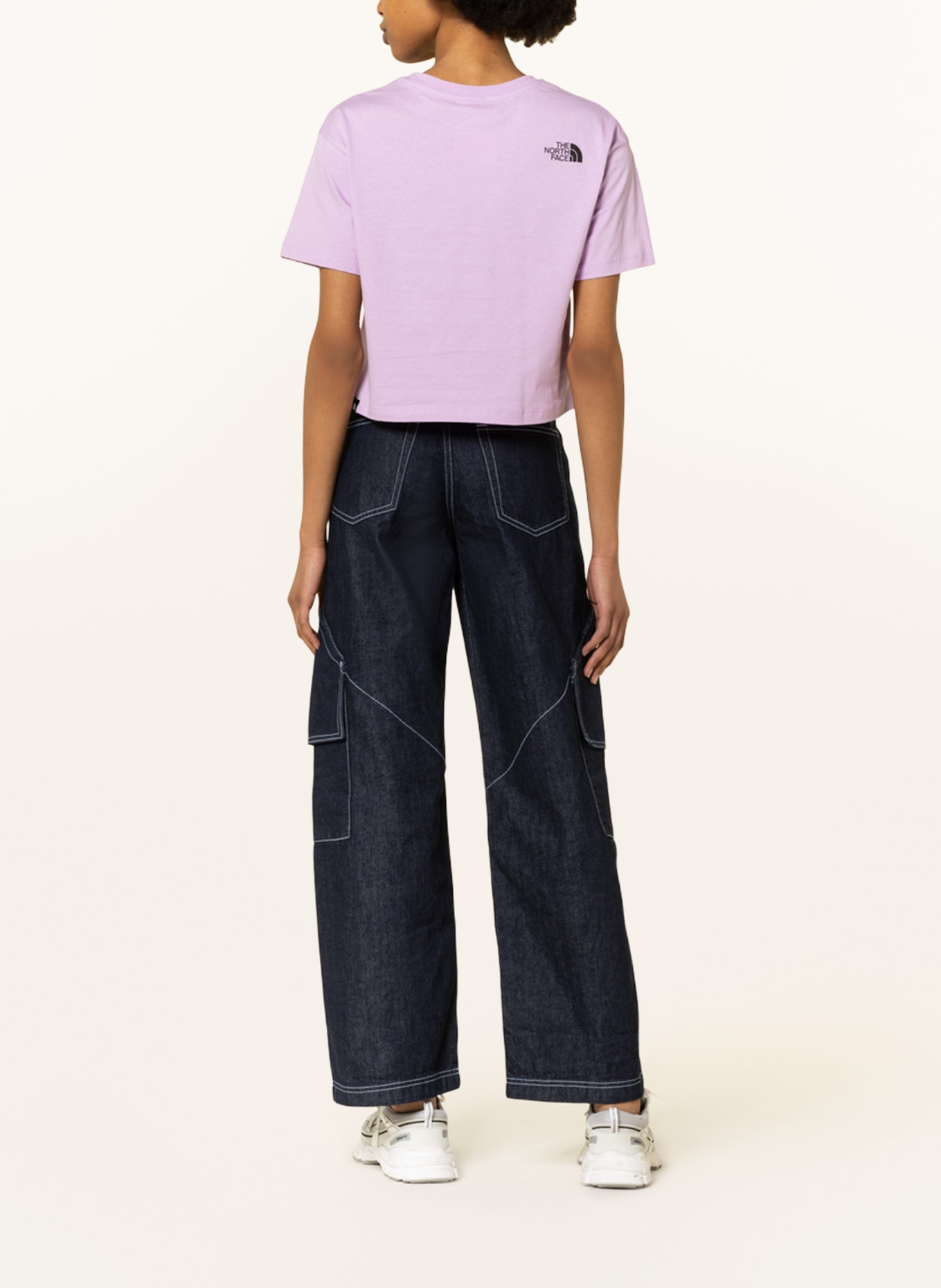 THE NORTH FACE Cropped shirt FINE TEE, Color: LIGHT PURPLE (Image 3)