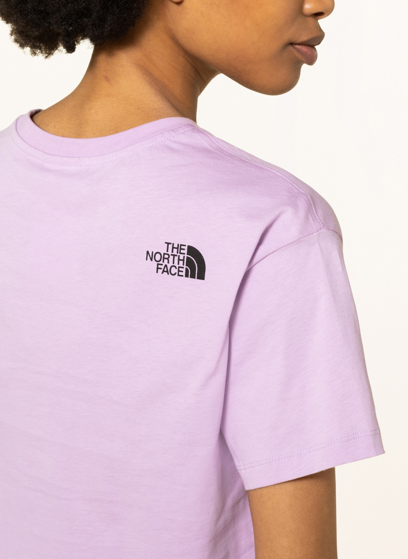 THE NORTH FACE Cropped shirt FINE TEE, Color: LIGHT PURPLE (Image 4)