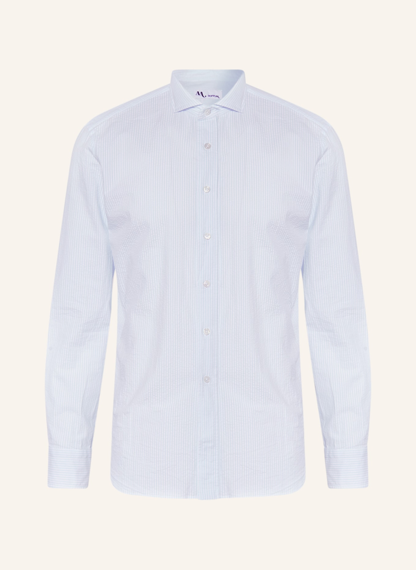 DOPPIAA Shirt AALASSIO extra slim fit, Color: TURQUOISE/ WHITE (Image 1)