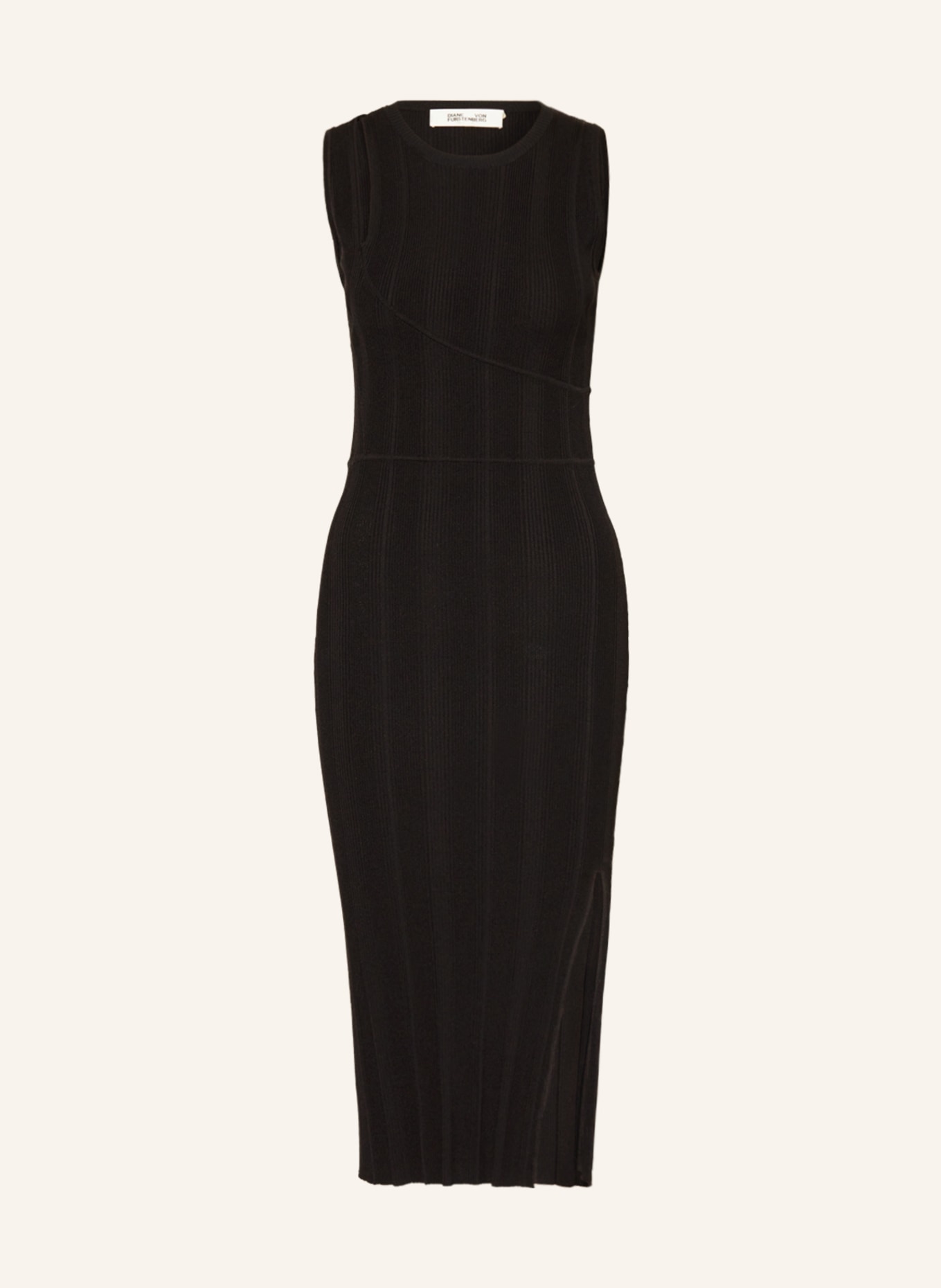 DIANE VON FURSTENBERG Knit dress with cut out in black