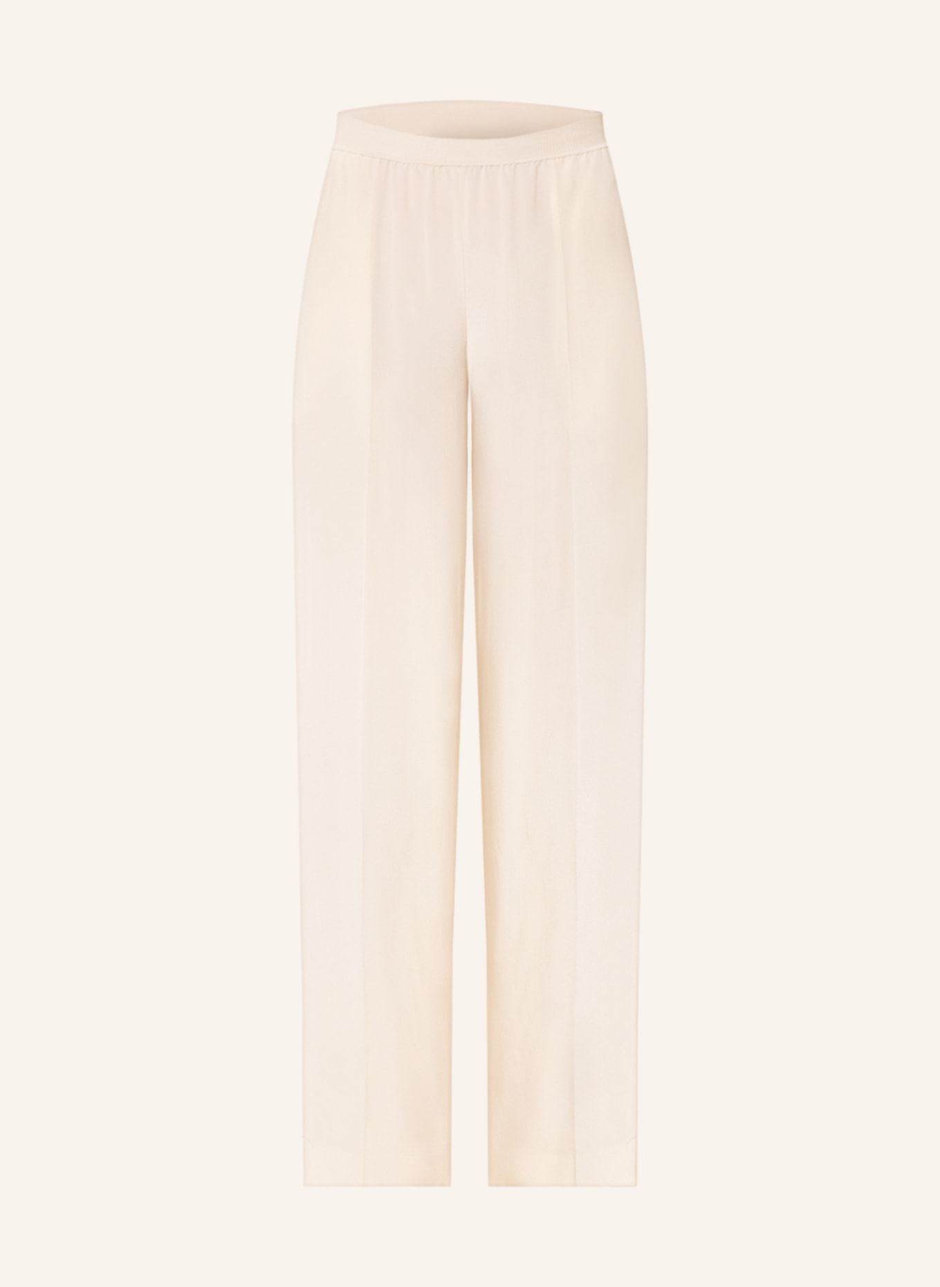 JOSEPH Wide leg trousers HULIN in silk, Color: LIGHT BROWN (Image 1)