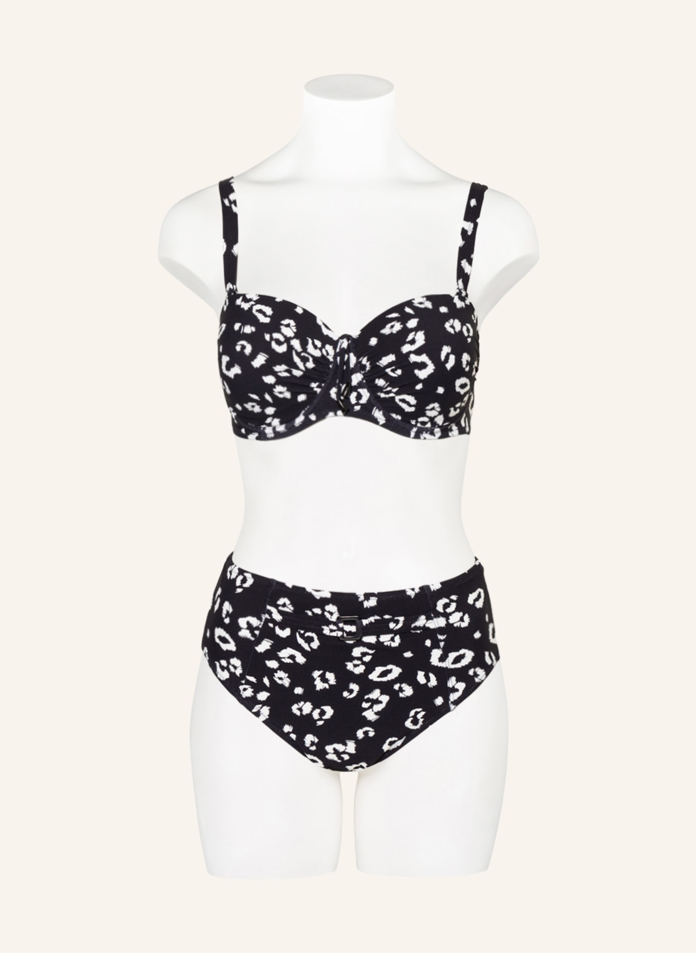 Lidea Bandeau bikini TOP ILLUSIONS, Color: BLACK/ WHITE (Image 2)