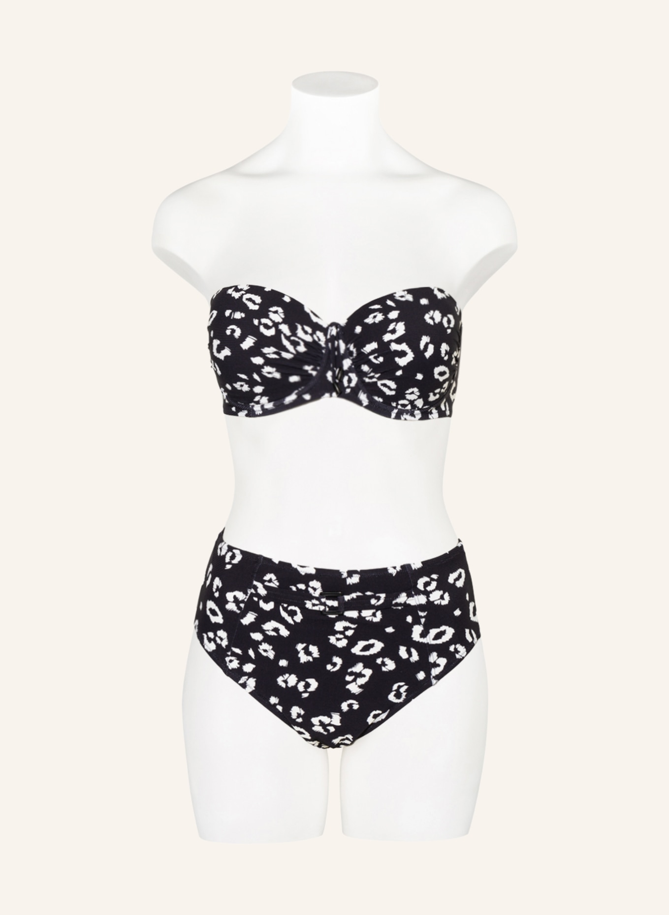 Lidea Bandeau bikini TOP ILLUSIONS, Color: BLACK/ WHITE (Image 4)