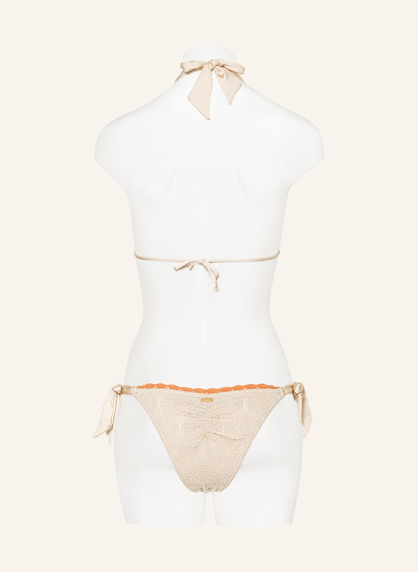 BANANA MOON COUTURE Triangle bikini top CROCHET LUA, Color: CREAM (Image 3)