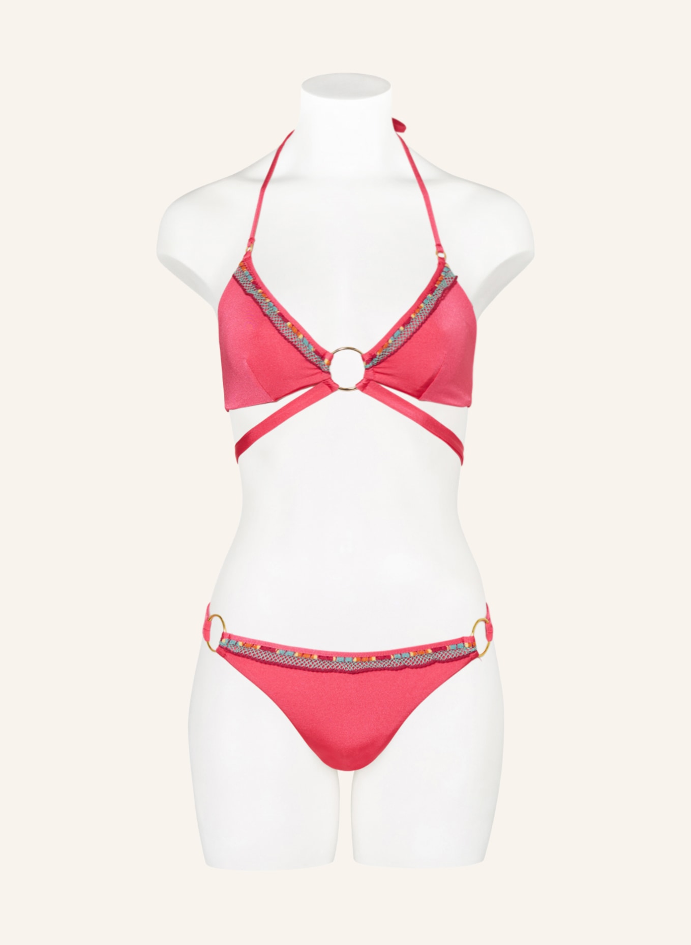BANANA MOON COUTURE Triangle bikini top NALANI POTOSI, Color: PINK (Image 2)