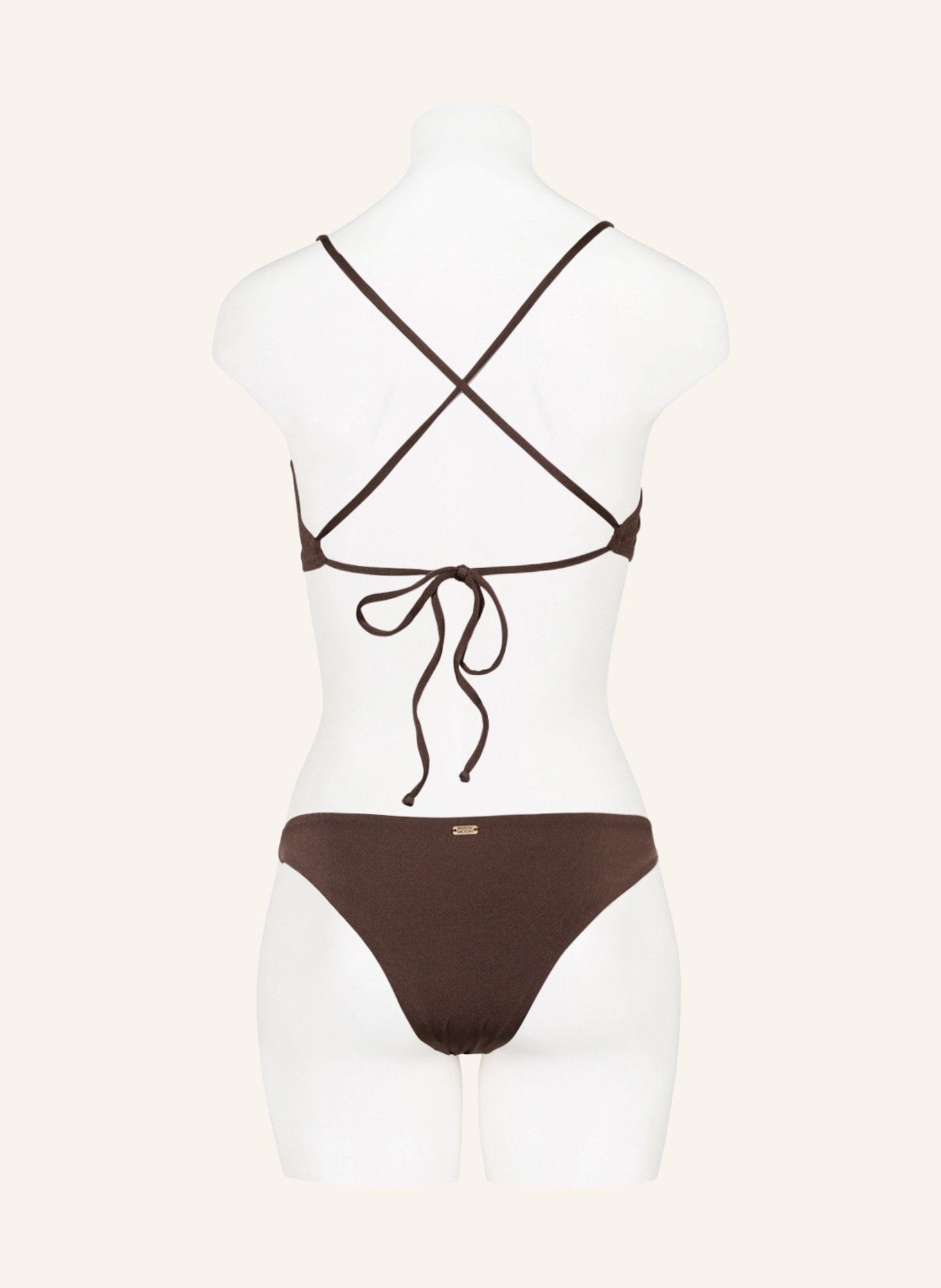 BANANA MOON COUTURE Brazilian bikini bottoms CARMENA ELINA, Color: DARK BROWN (Image 3)