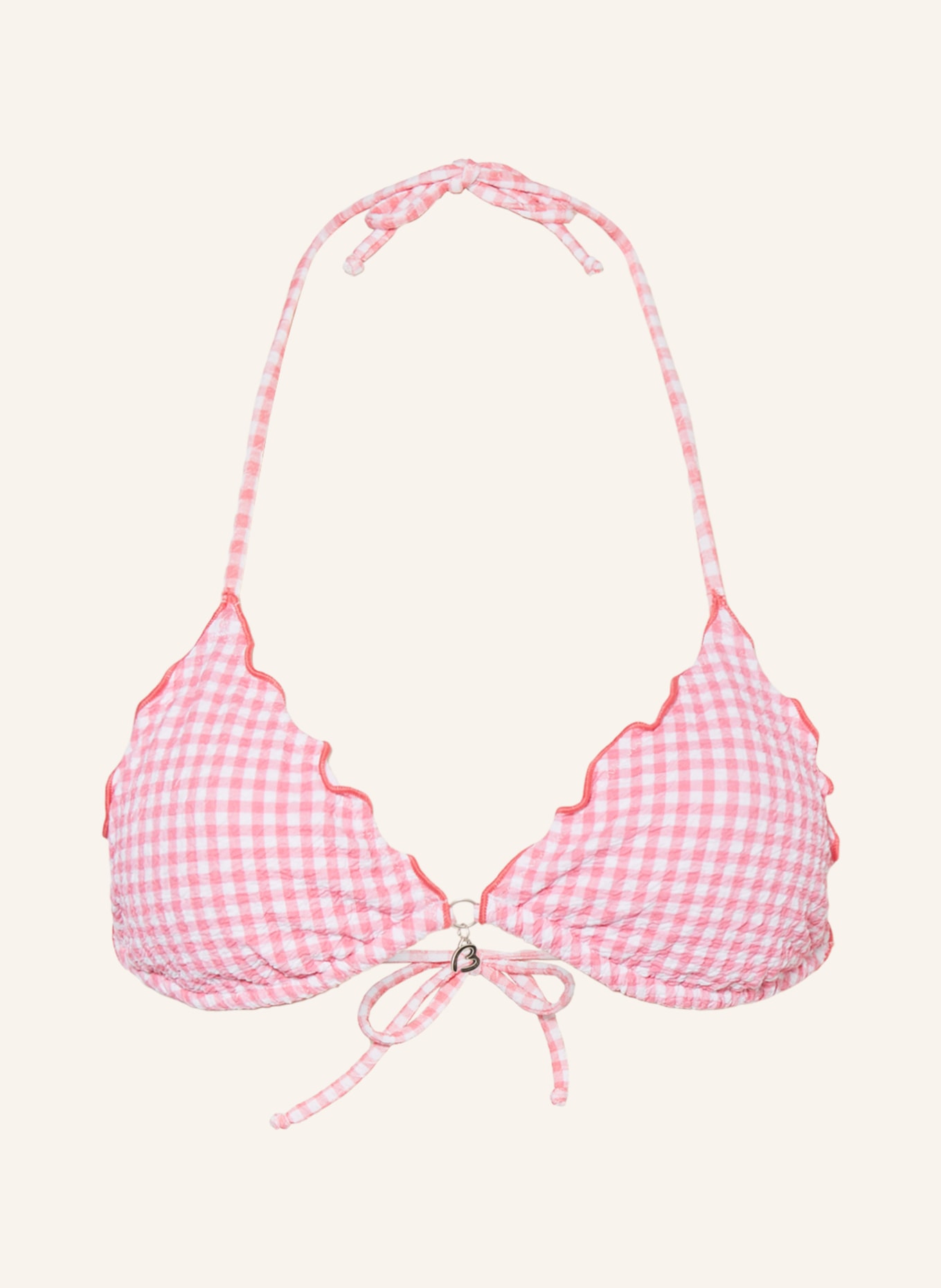 BANANA MOON Triangle bikini top RETRO CIRO, Color: WHITE/ PINK (Image 1)