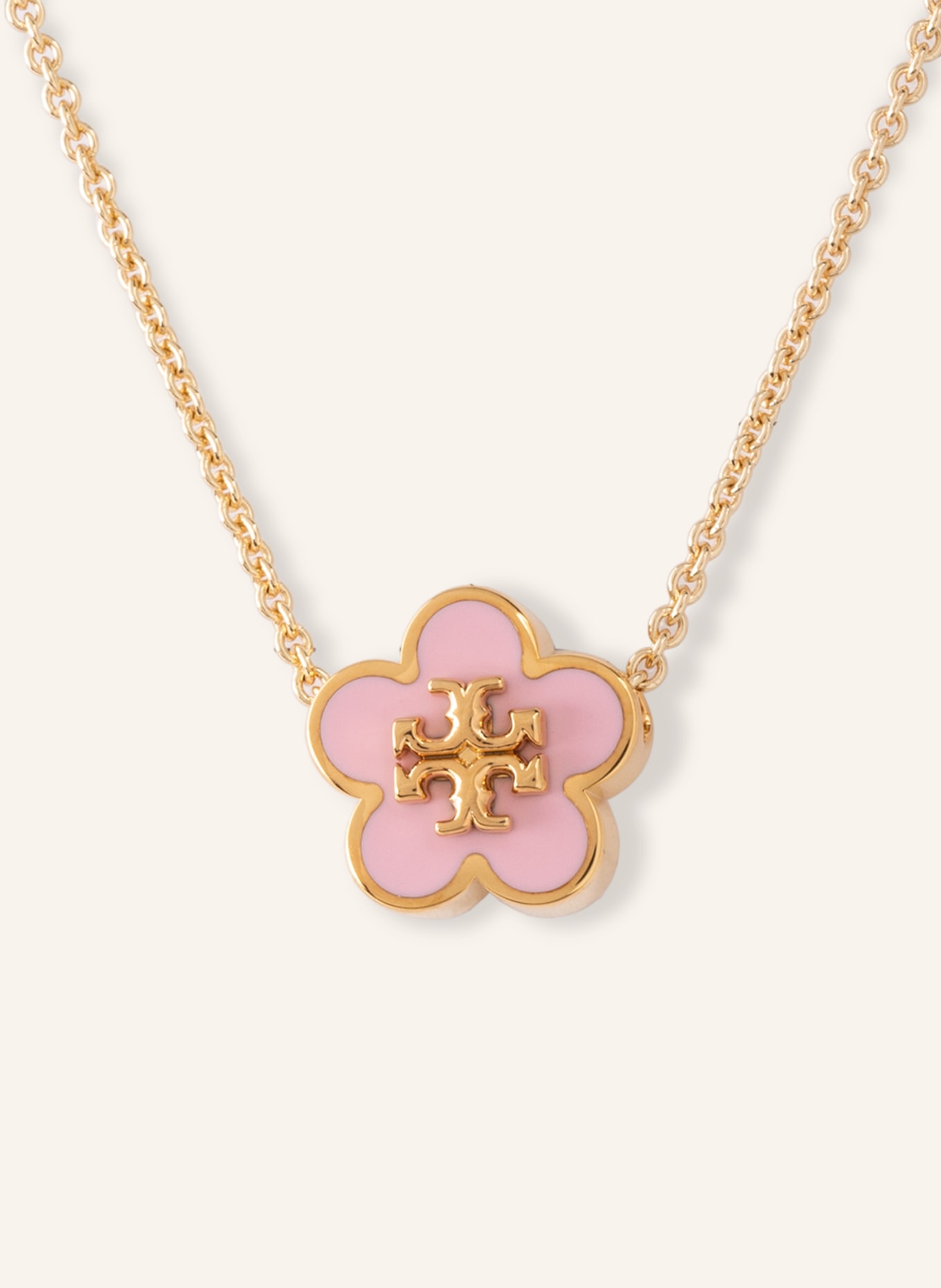 TORY BURCH Necklace, Color: GOLD/ LIGHT PINK (Image 1)