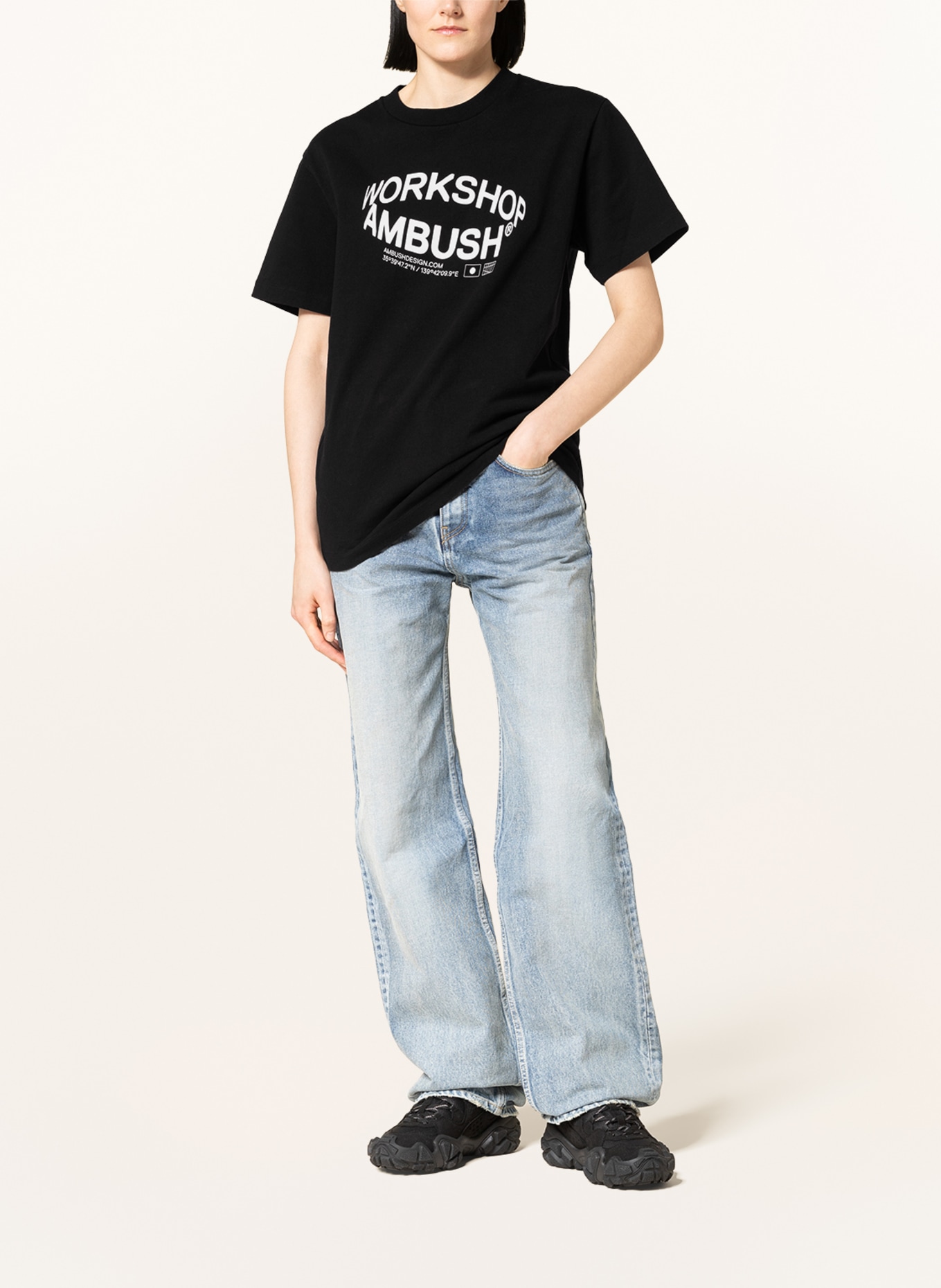 AMBUSH T-shirt, Kolor: CZARNY (Obrazek 2)