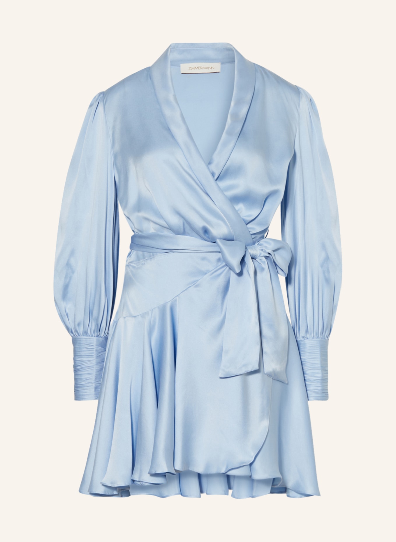 ZIMMERMANN Wrap dress made of silk, Color: LIGHT BLUE (Image 1)