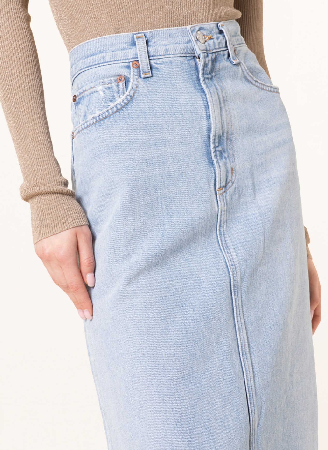 AGOLDE Spódnica jeansowa HILLA, Kolor: practice mid ind (Obrazek 4)