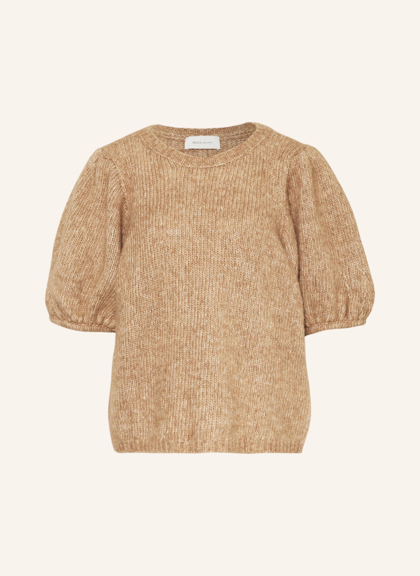 Skall Studio Short sleeve sweater VERA with alpaca, Color: CAMEL (Image 1)