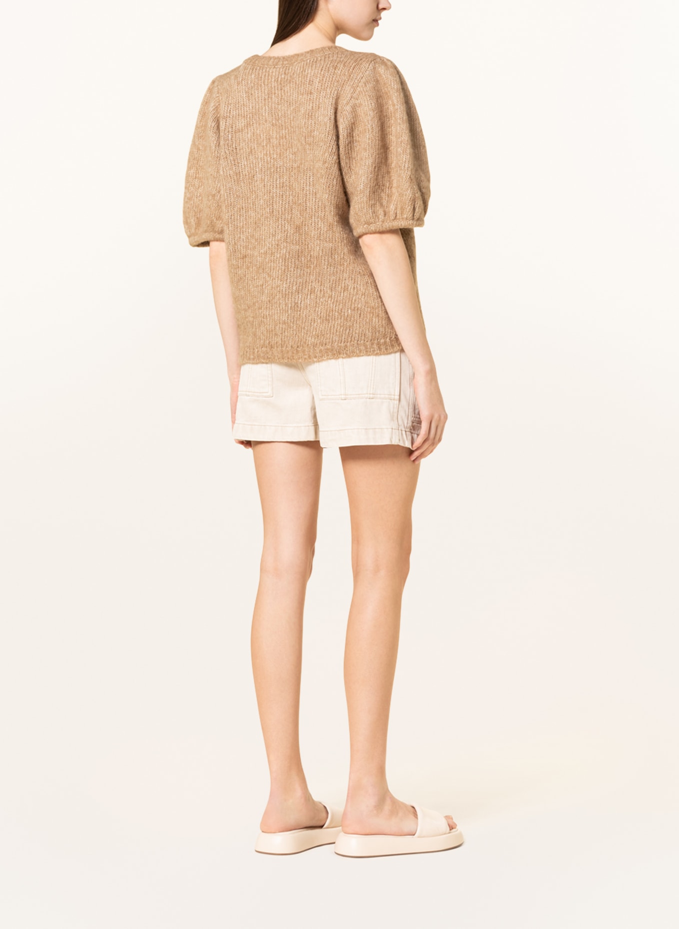 Skall Studio Short sleeve sweater VERA with alpaca, Color: CAMEL (Image 3)