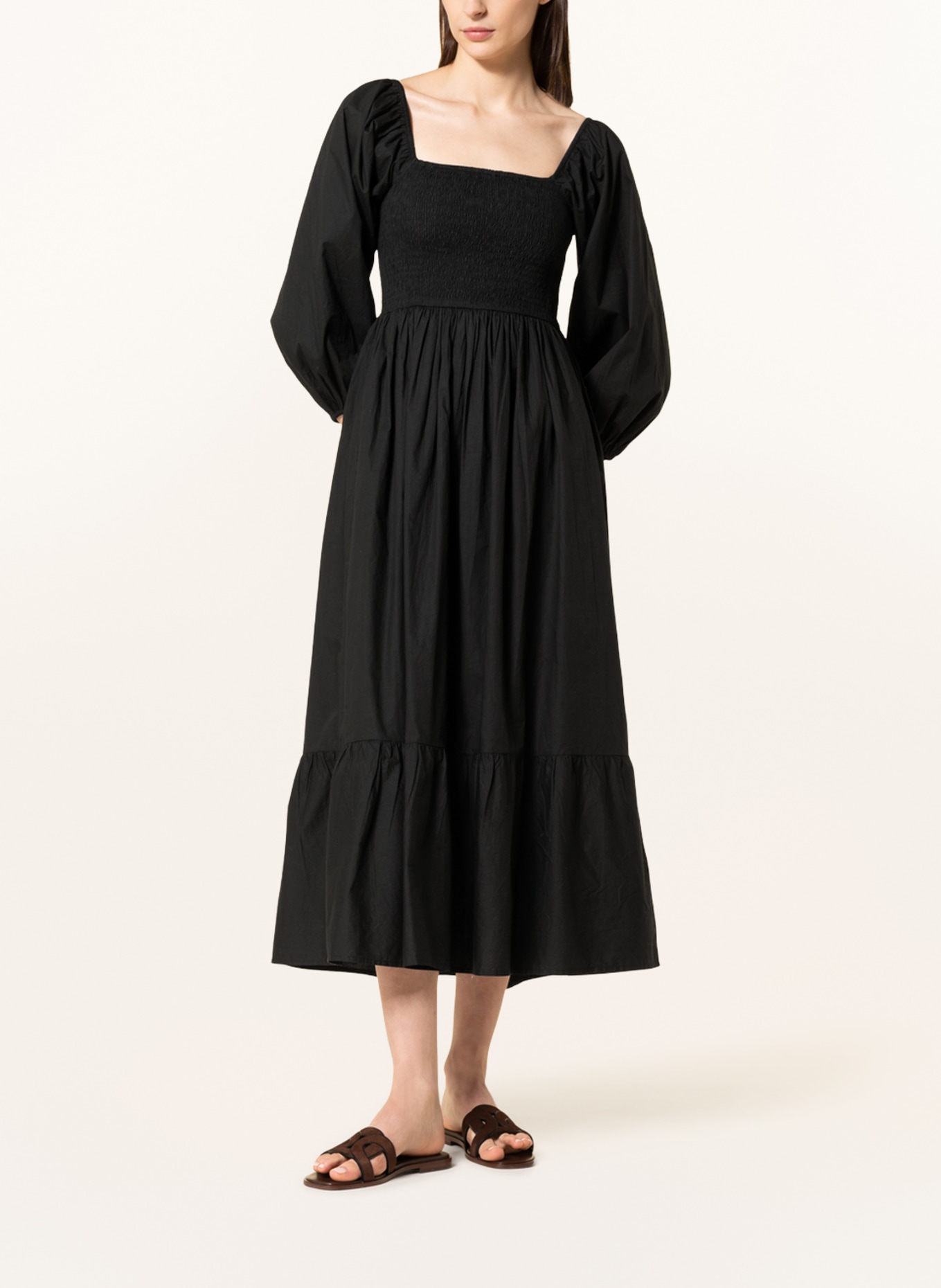 Skall Studio Dress RANI with 3/4 sleeves, Color: BLACK (Image 2)