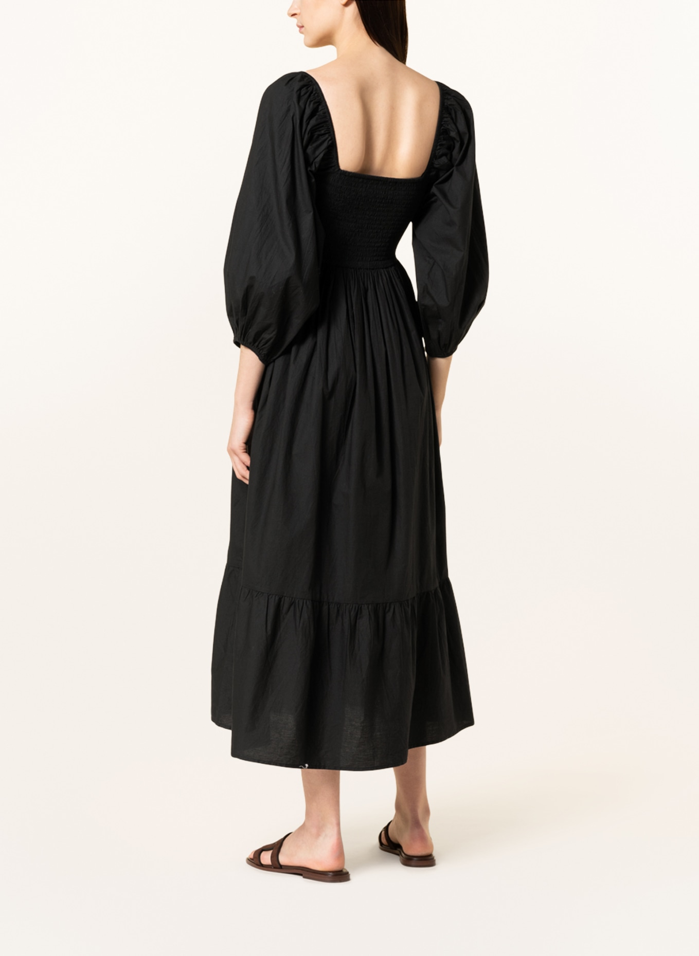 Skall Studio Dress RANI with 3/4 sleeves, Color: BLACK (Image 3)