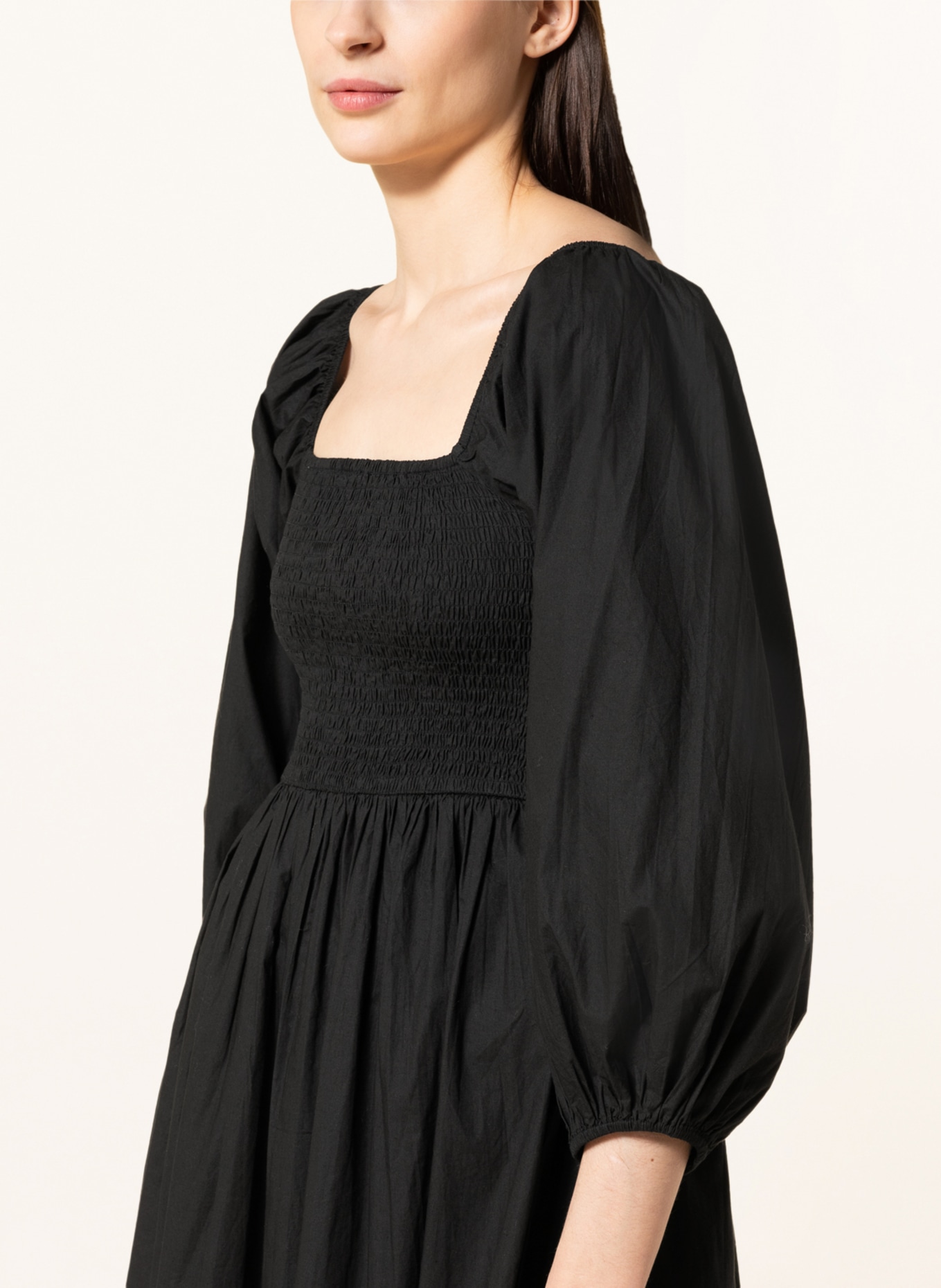 Skall Studio Dress RANI with 3/4 sleeves, Color: BLACK (Image 4)