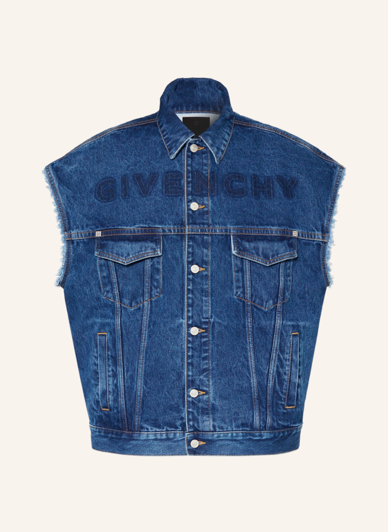 GIVENCHY Oversized denim vest, Color: 415 INDIGO BLUE (Image 1)