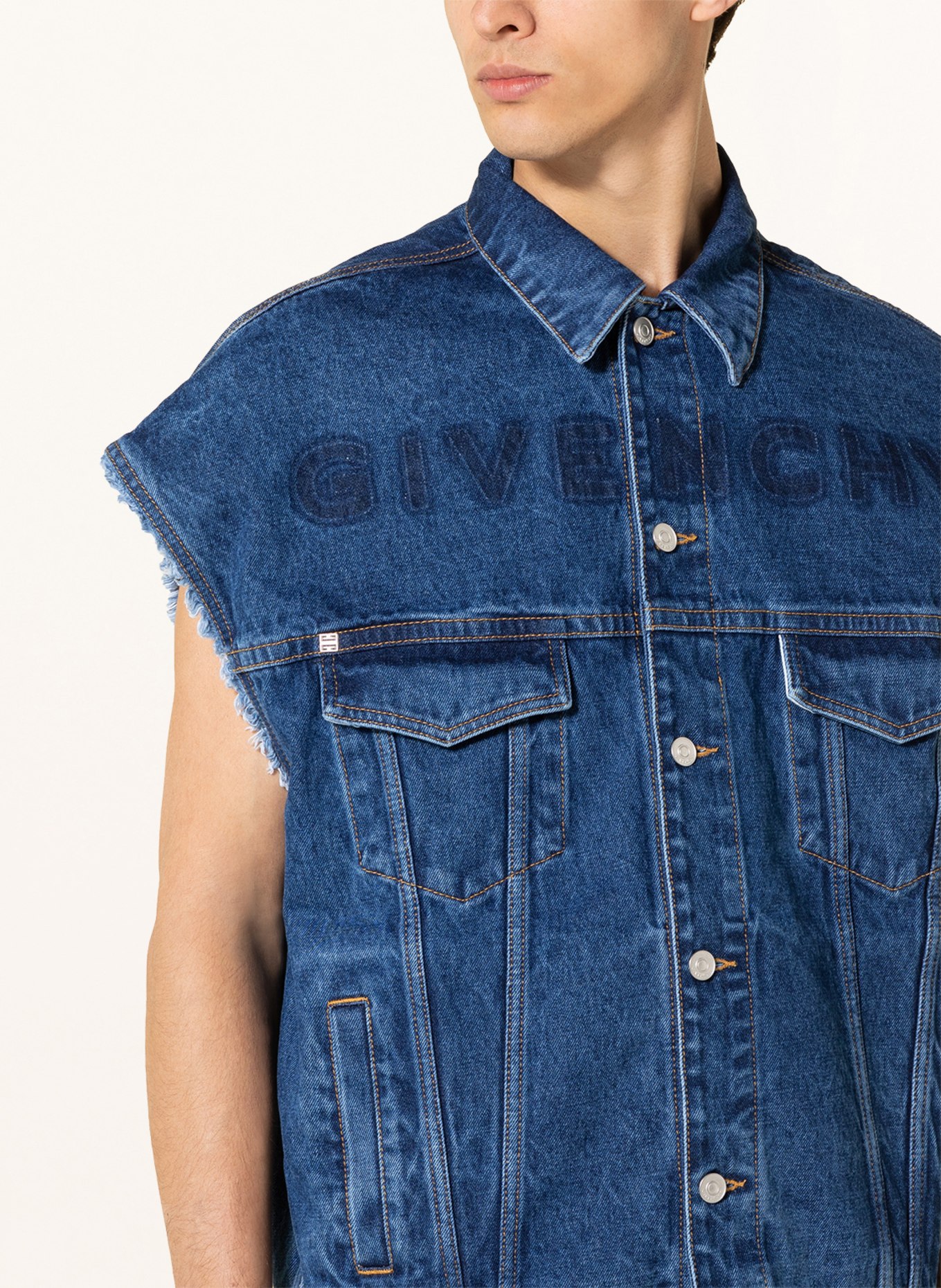 GIVENCHY Oversized denim vest, Color: 415 INDIGO BLUE (Image 4)