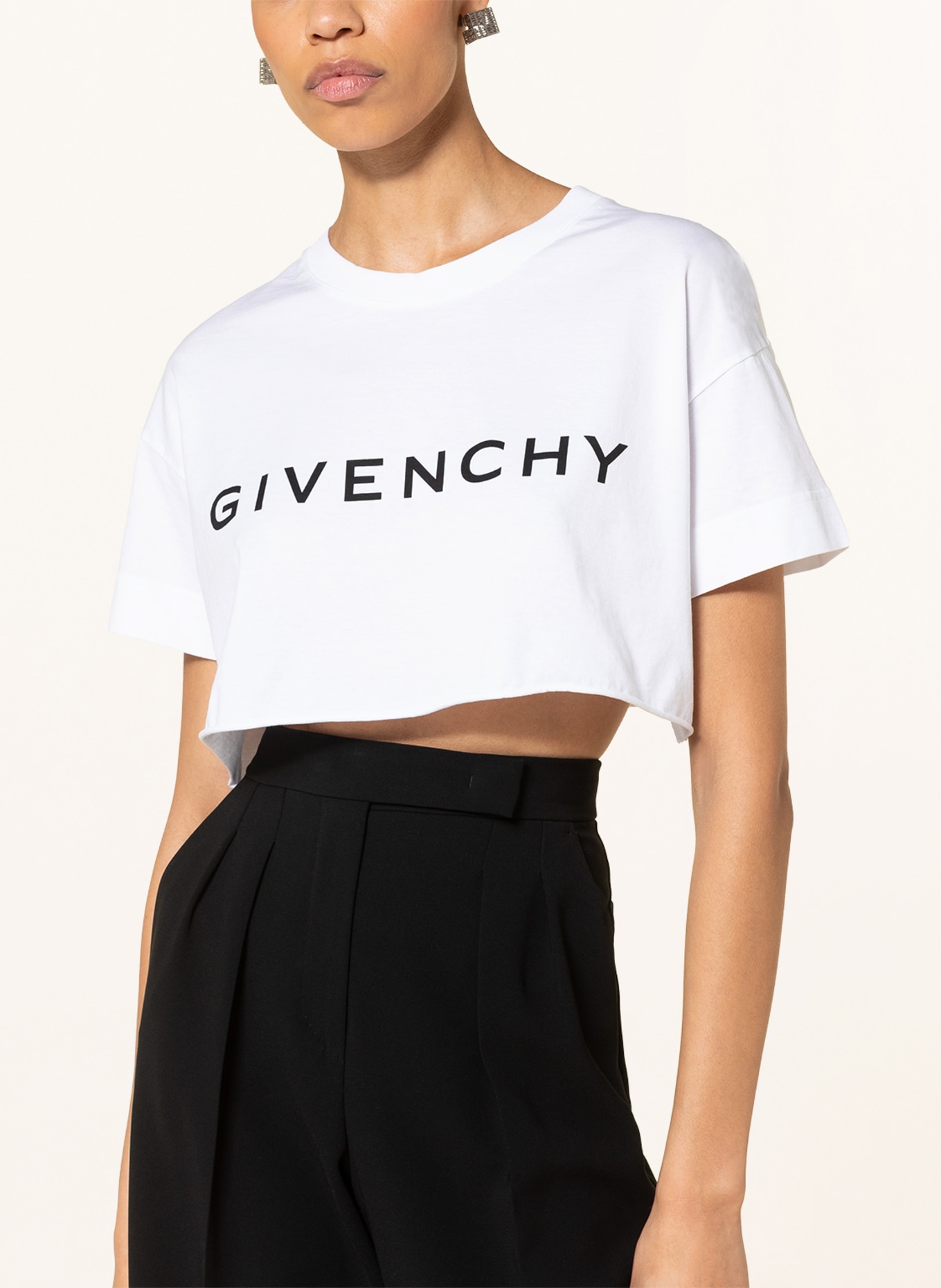 GIVENCHY Cropped shirt, Color: WHITE (Image 4)