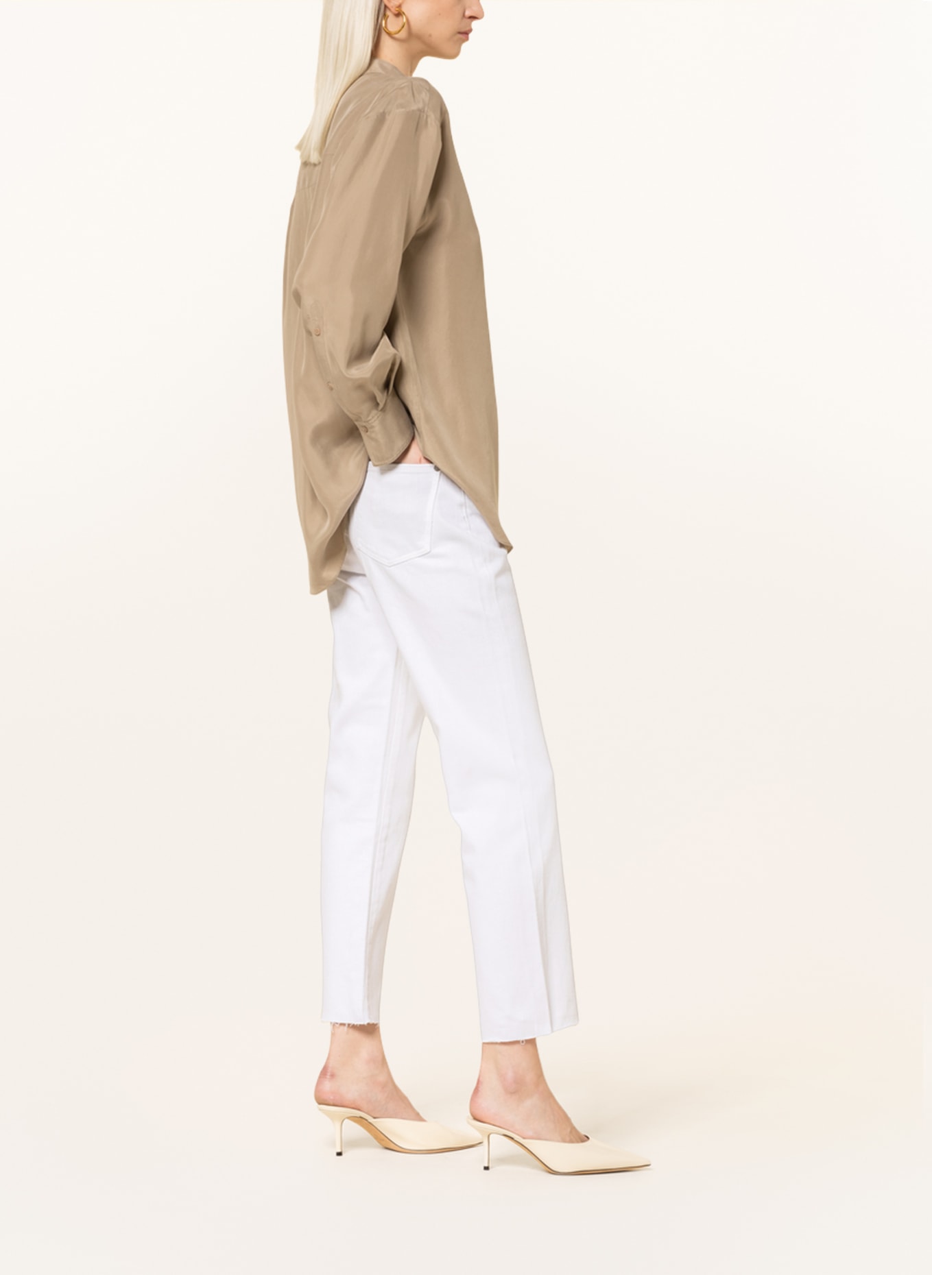 7 for all mankind 7/8 jeans LOGAN, Color: WHITE (Image 4)