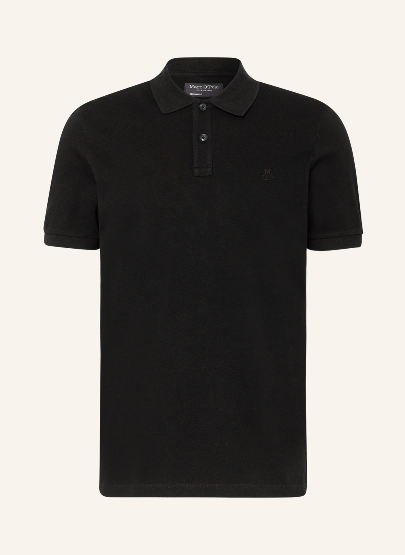 Marc O'Polo Piqué polo shirt, Color: BLACK (Image 1)