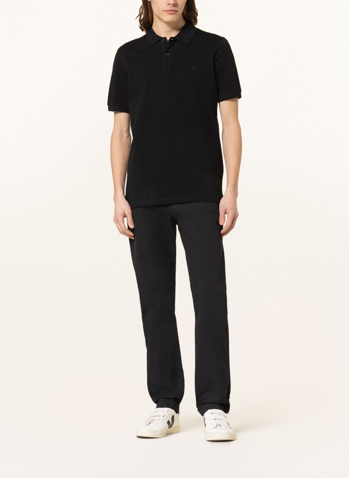 Marc O'Polo Piqué polo shirt, Color: BLACK (Image 2)